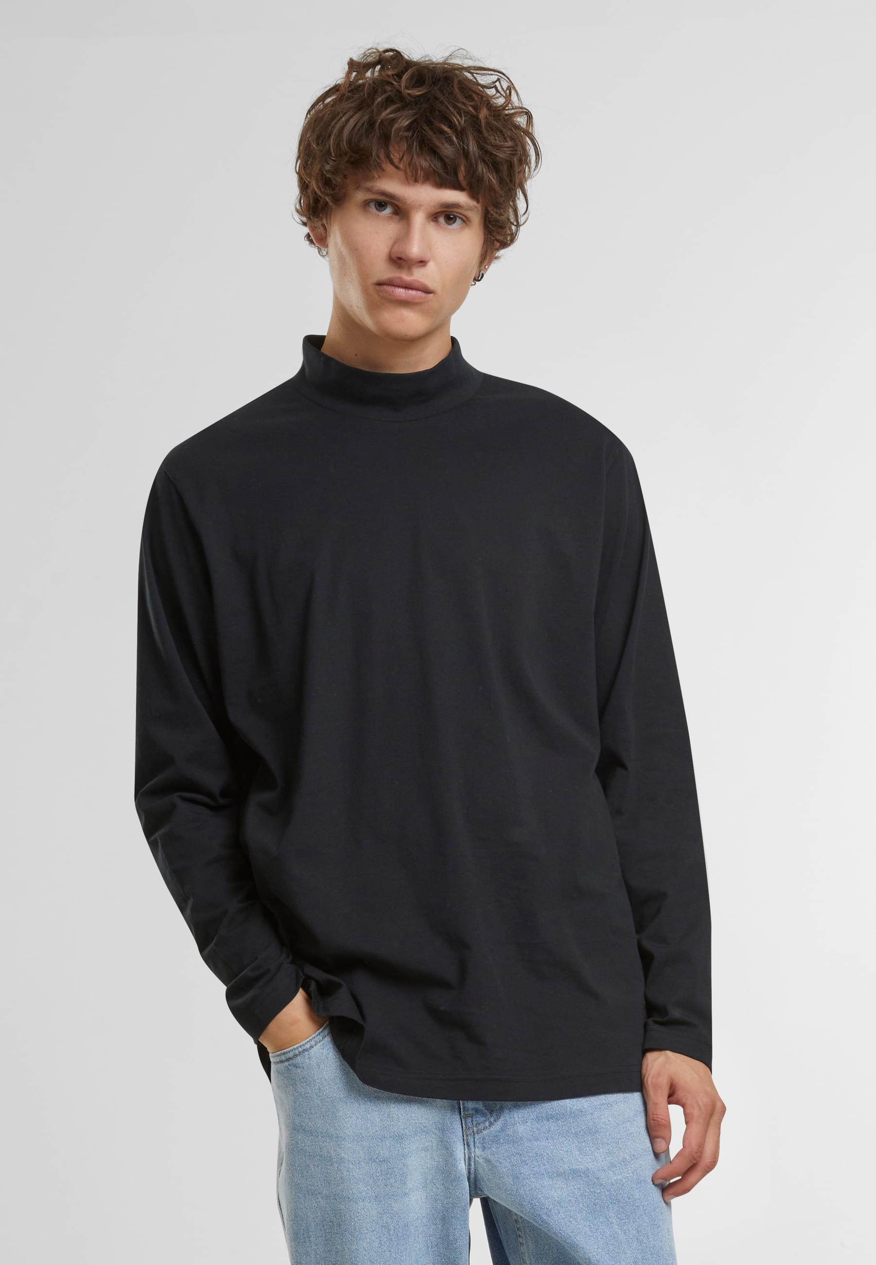 Thumbnail - URBAN CLASSICS Longsleeve "Urban Classics Mock Neck Longsleeve", (1 tlg.)