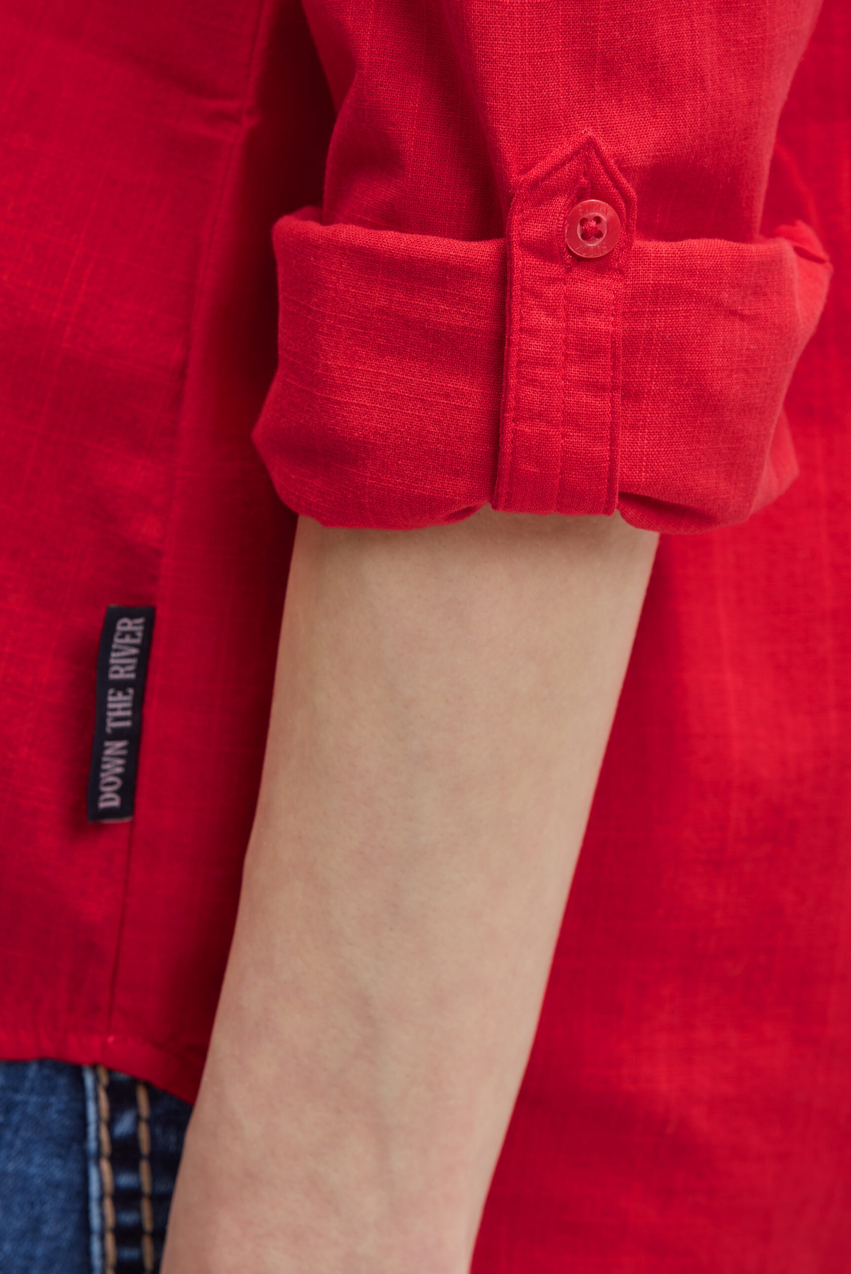 SOCCX Langarmbluse im Turn-Up-Look