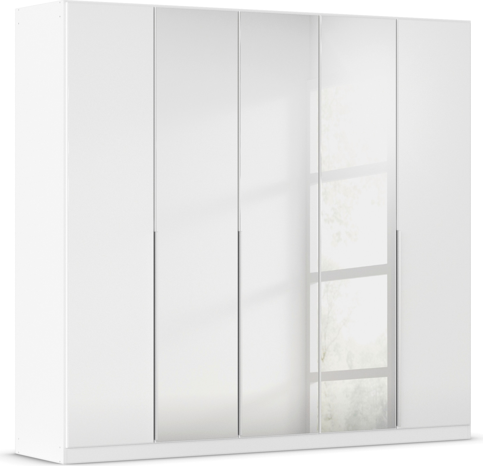 OTTO home Drehtürenschrank "Kleiderschrank Schrank Garderobe AGORDO mit Glasfront und Spiegel" in zwei Griff-Farben, Breiten 91-405 cm, durchdachte Innenausstattung, in 8 Breiten und 2 Höhen MADE IN GERMANY