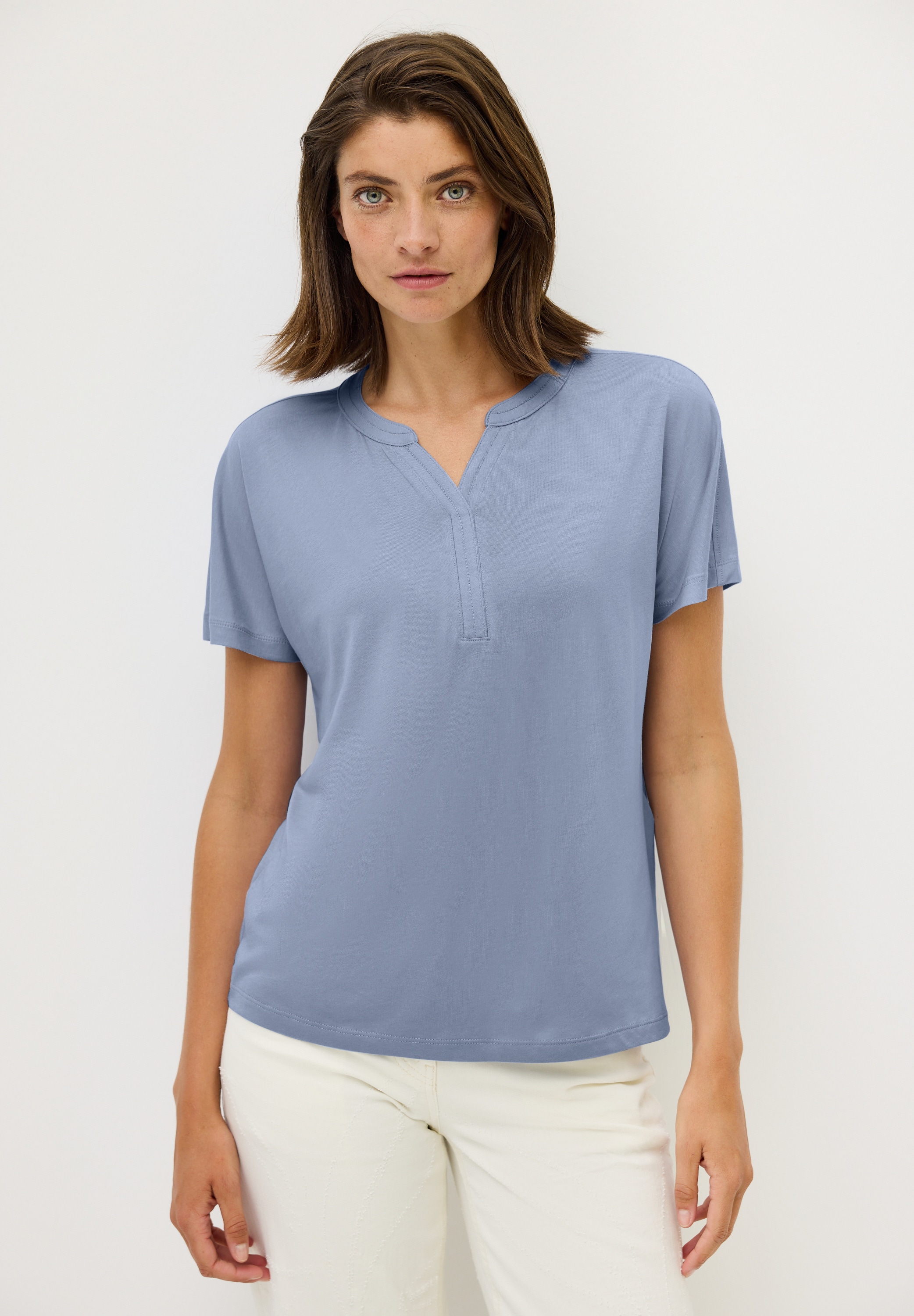 Cecil T-Shirt, aus elastischem Materialmix günstig online kaufen