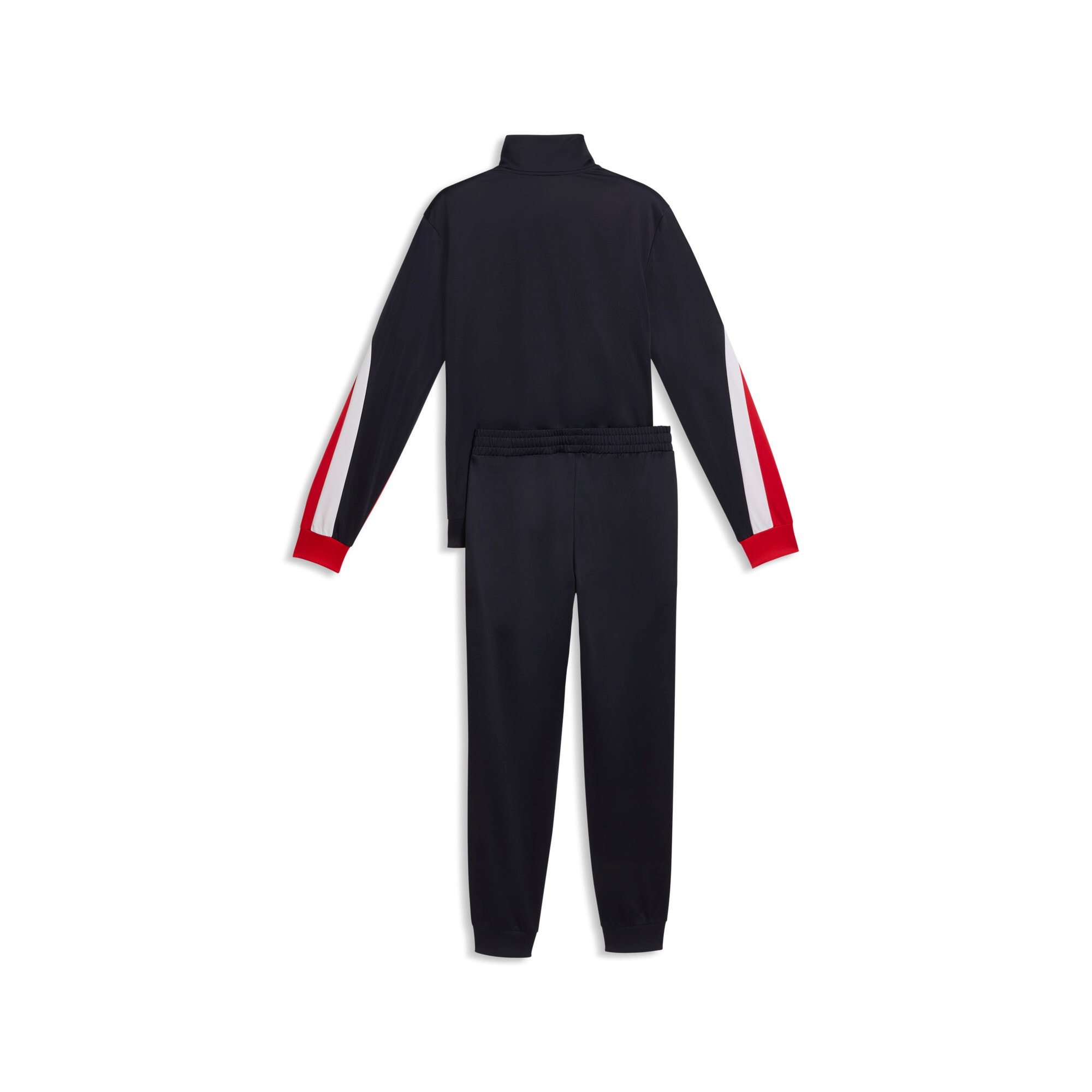 PUMA Trainingsanzug »ESS BLOCK POLY SUIT« 2 ohne Kapuze, Regular Fit, pflegeleicht