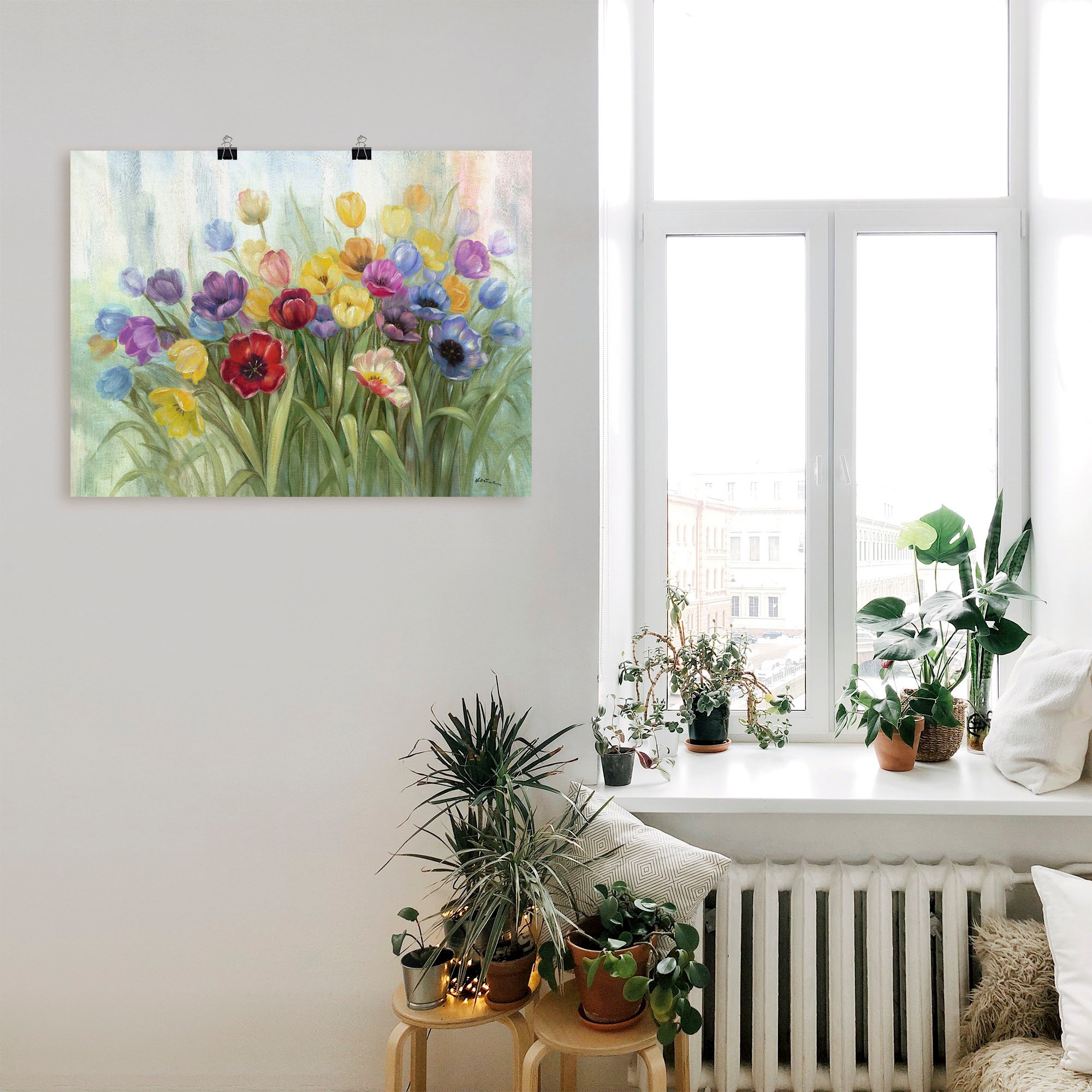 Artland Wandbild "Tulpenwiese I", Blumenwiese, (1 St.), als Leinwandbild, P günstig online kaufen