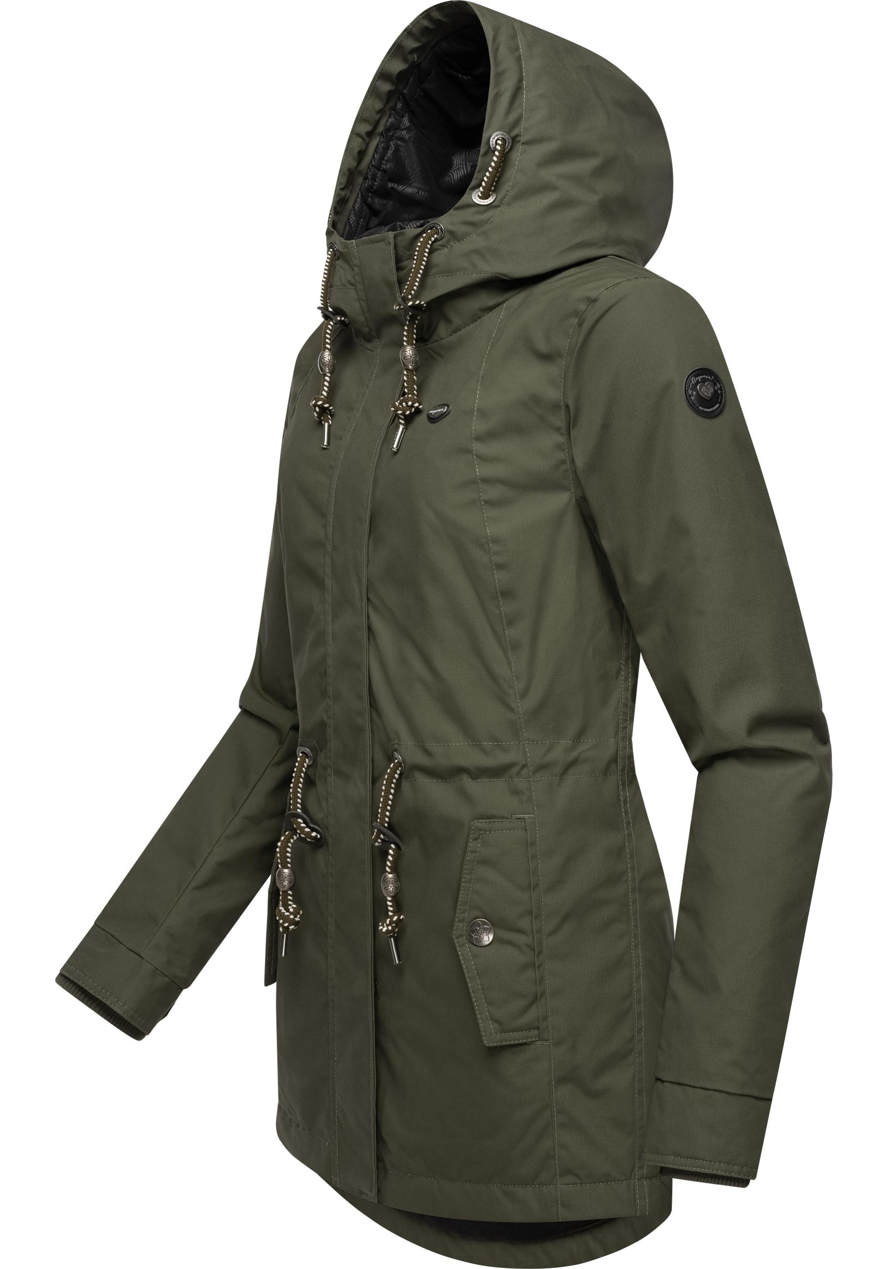 Ragwear Winterjacke »Monadis Black Label«, mit Kapuze, stylischer Winterparka für die kalte Jahreszeit