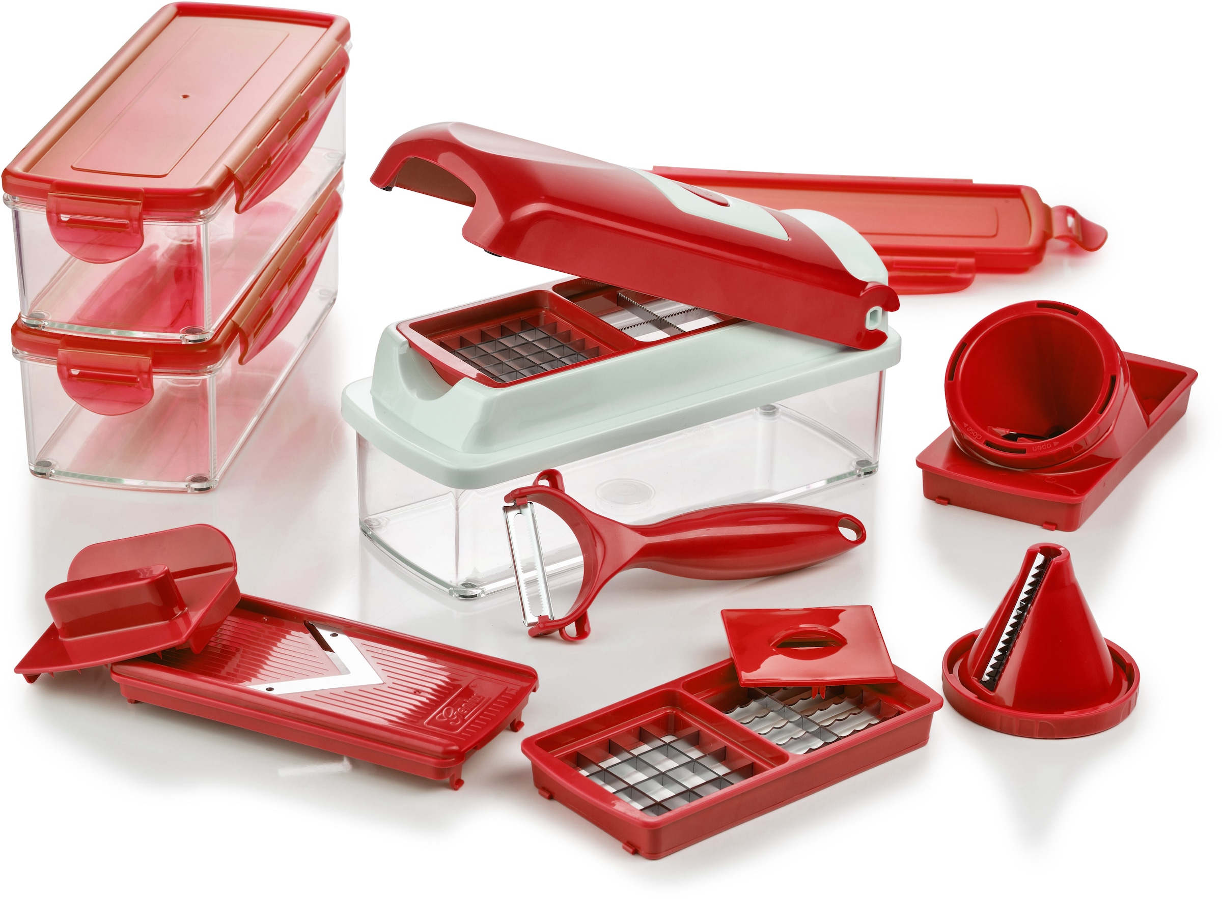 Genius Gemüseschneider »Nicer Dicer Smart, inkl. Julietti, Set 16-tlg.«, Würfel, Stifte,...