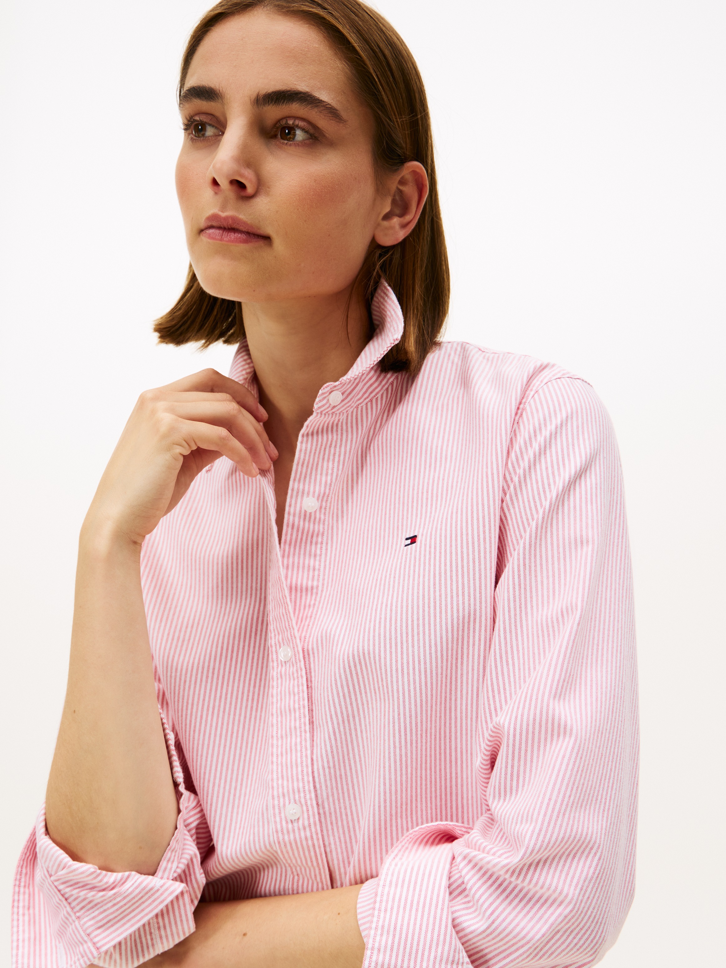 Tommy Hilfiger Hemdbluse "OXFORD RELAXED FIT SHIRT mit Hemdblusenkragen und günstig online kaufen