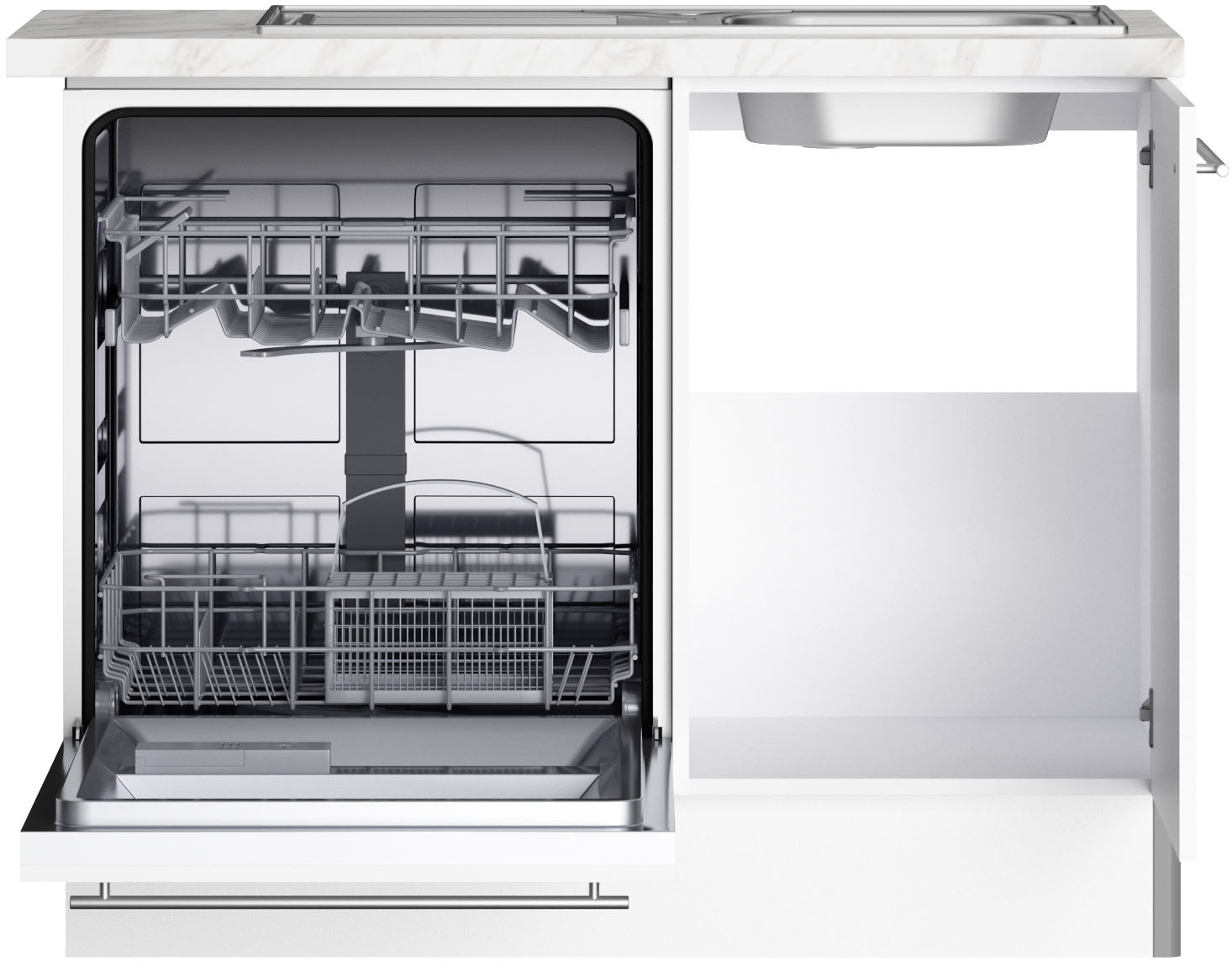 OPTIFIT Küche »Bern2«, Stellmaße 295 x 175 cm, wahlweise mit E-Geräten