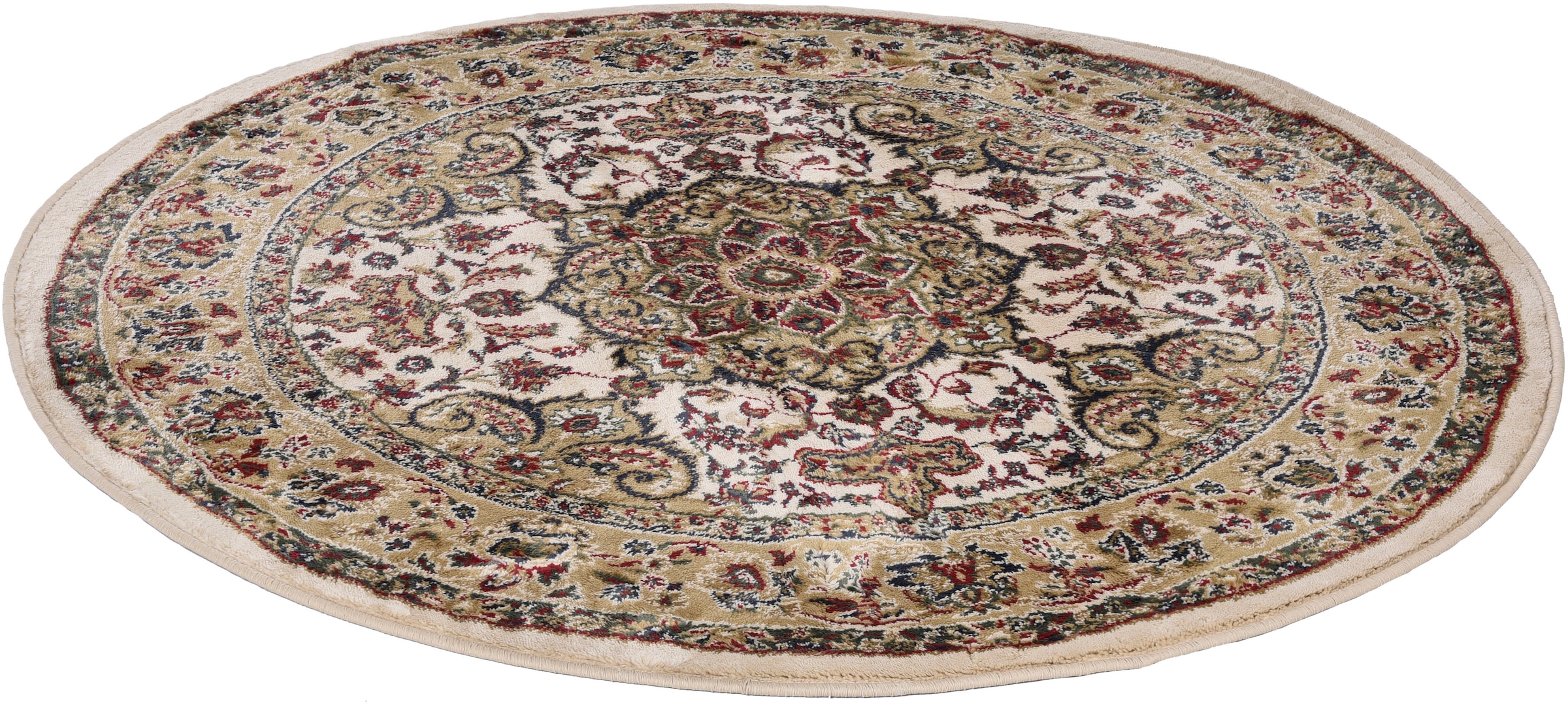 THEKO Teppich »Hamadan 359«, rund, 10 mm Höhe, Kurzflor, Orient-Optik