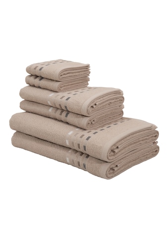 Handtuch Set »Kelly«, (Set, 6 St., 2 Gästetücher 30x50 cm-2 Badetücher 70x140 cm-2...