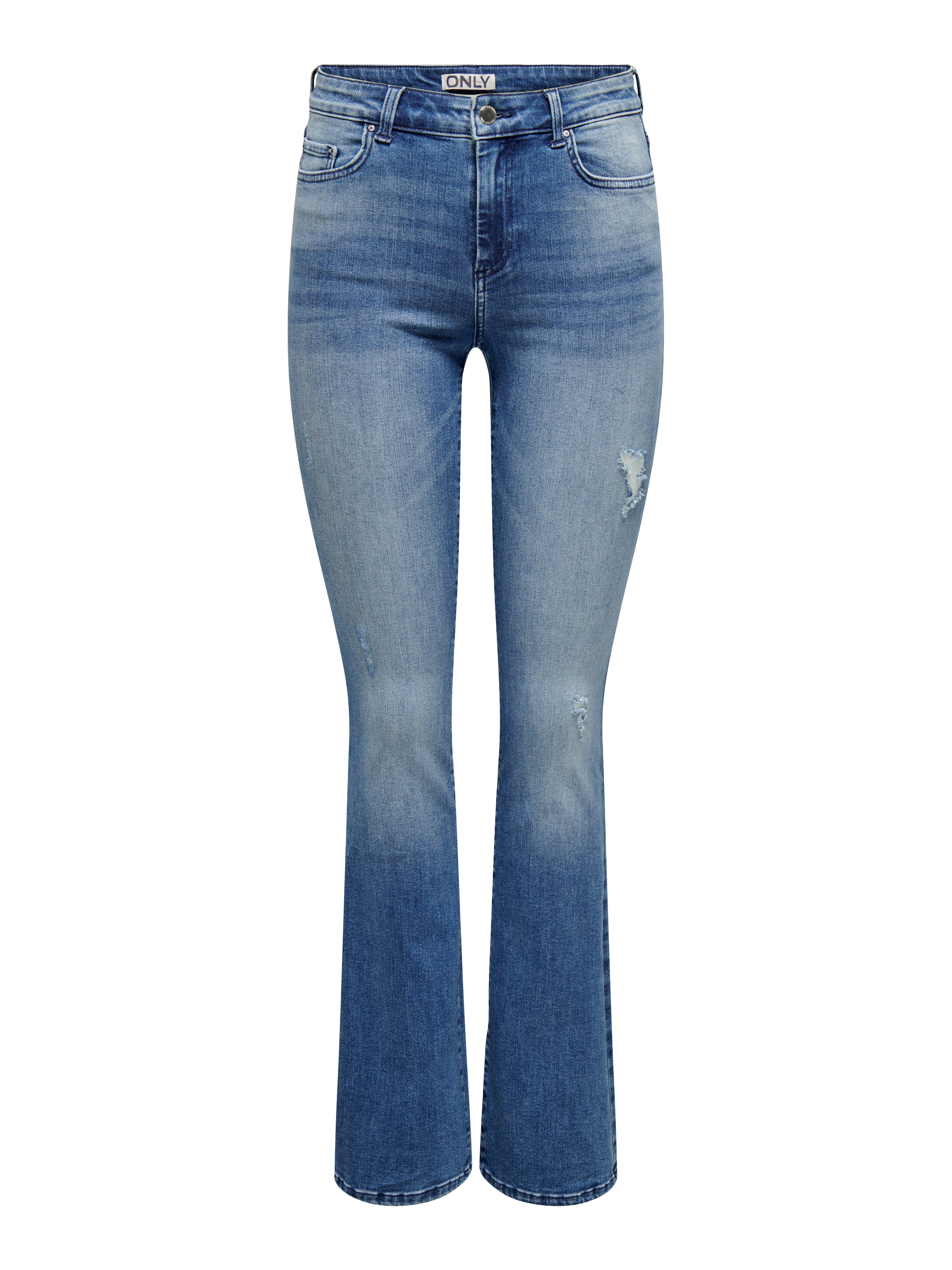 ONLY Bootcut-Jeans »ONLBLUSH MID FLARED DEST ANA671«, mit Destroyed Effekt