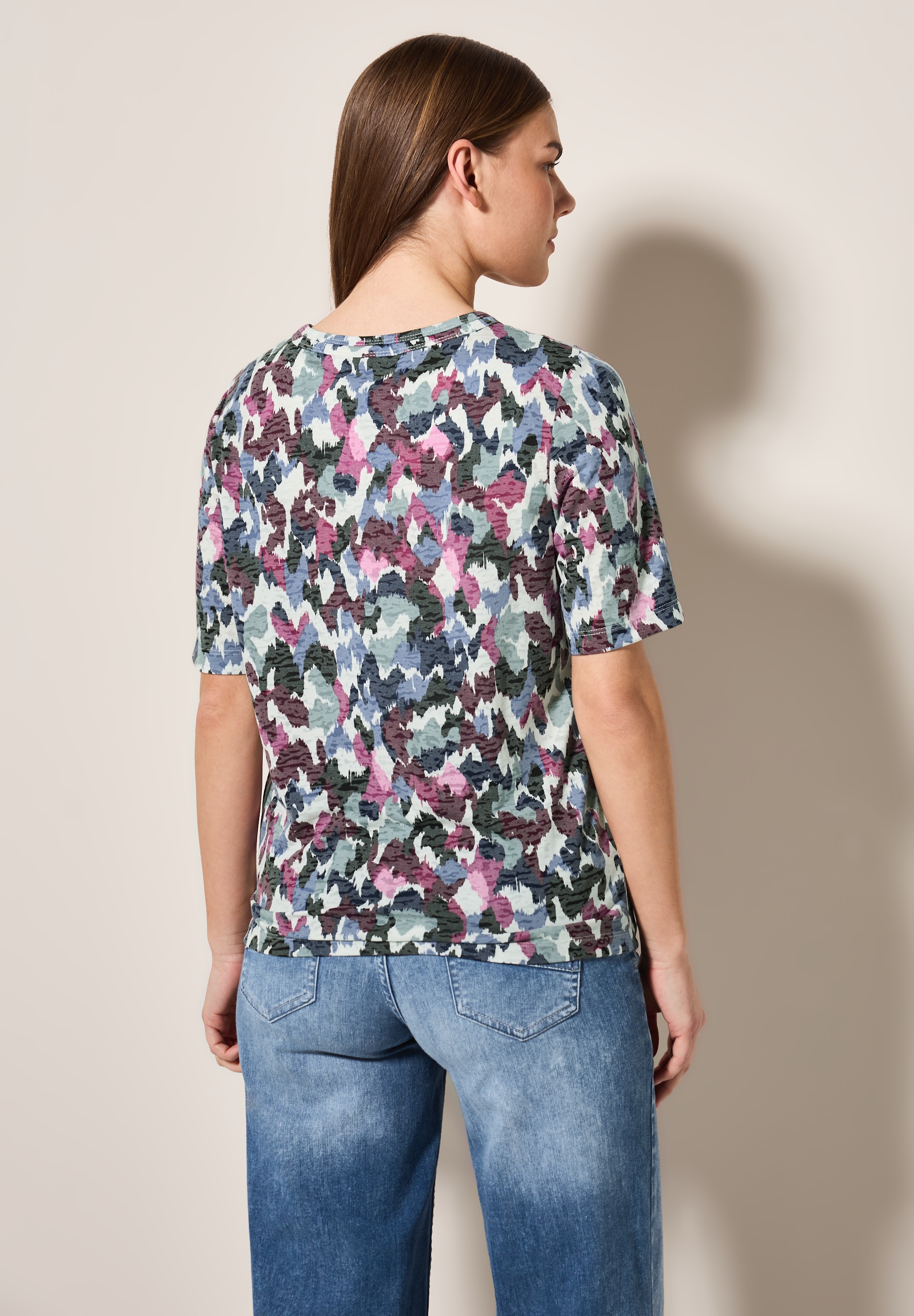 Cecil T-Shirt, mit Burn-Out-Muster