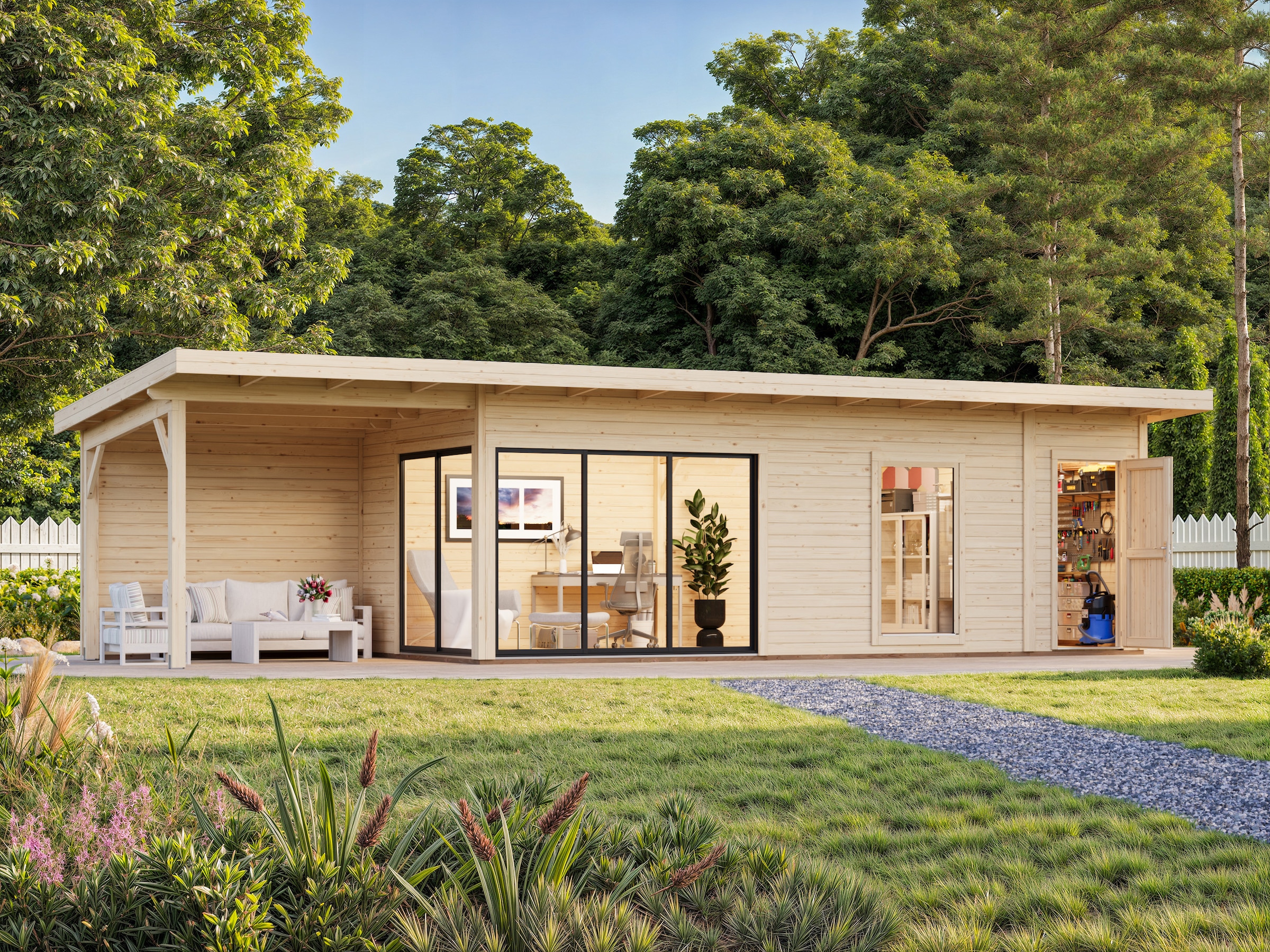 Palmako Gartenhaus »Andrea 21,1+7,9 m², Slide Plus«