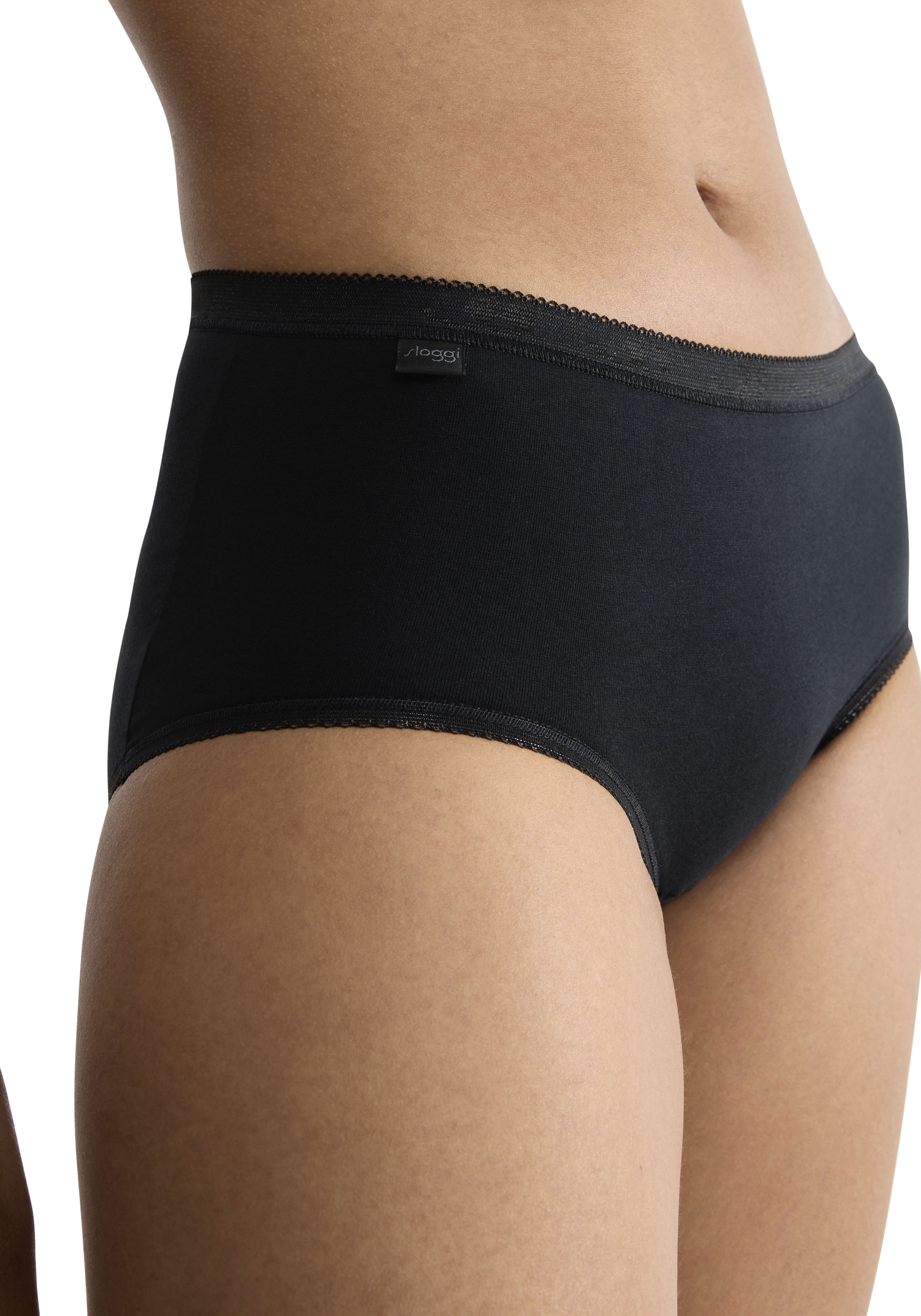 Thumbnail - sloggi Midislip "Basic+" 4er Pack, perfekter Sitz, feminin, Baumwollmischung, Single Jersey, weich
