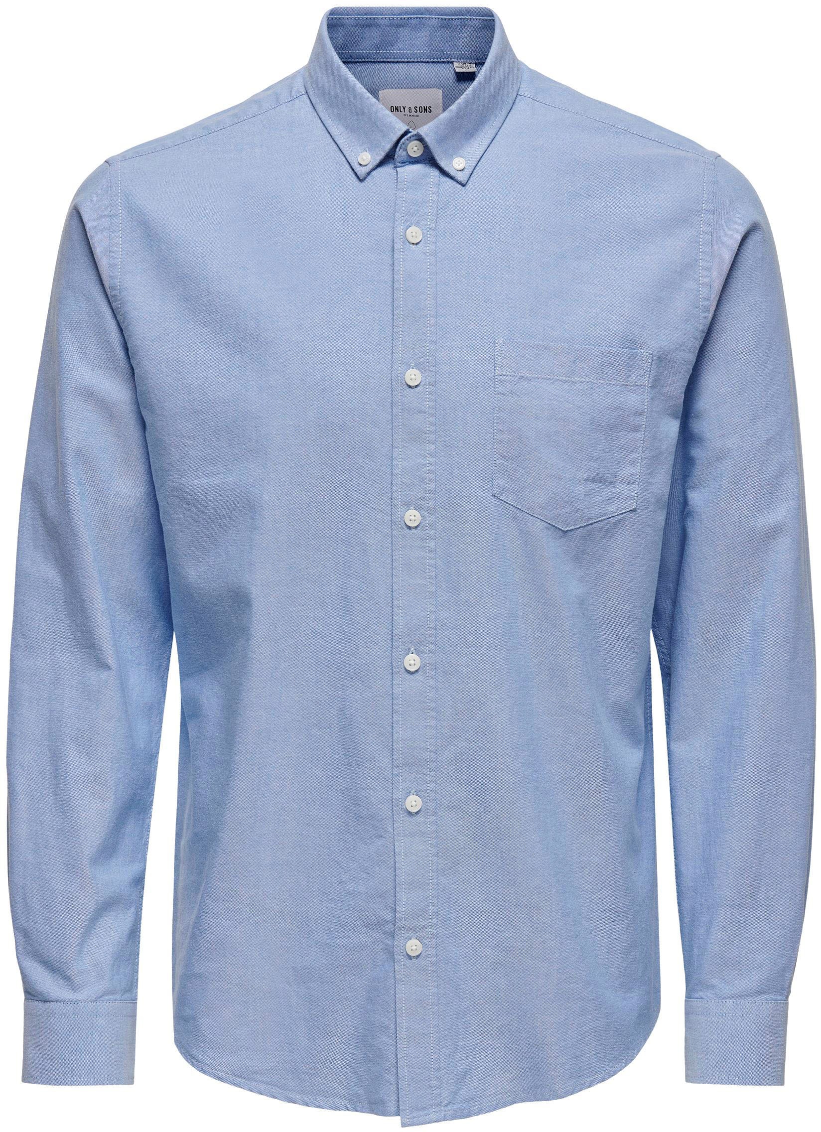 ONLY & SONS Langarmhemd »ONSALVARO SLIM LS OXFORD SHIRT«