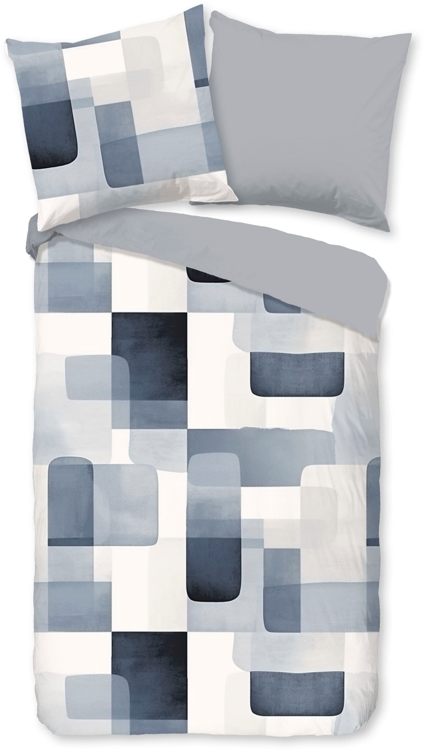 good morning Wendebettwäsche »Aiden« 2 100% Baumwolle, Renforcé, Reißverschluss, Wendeoptik, Modern