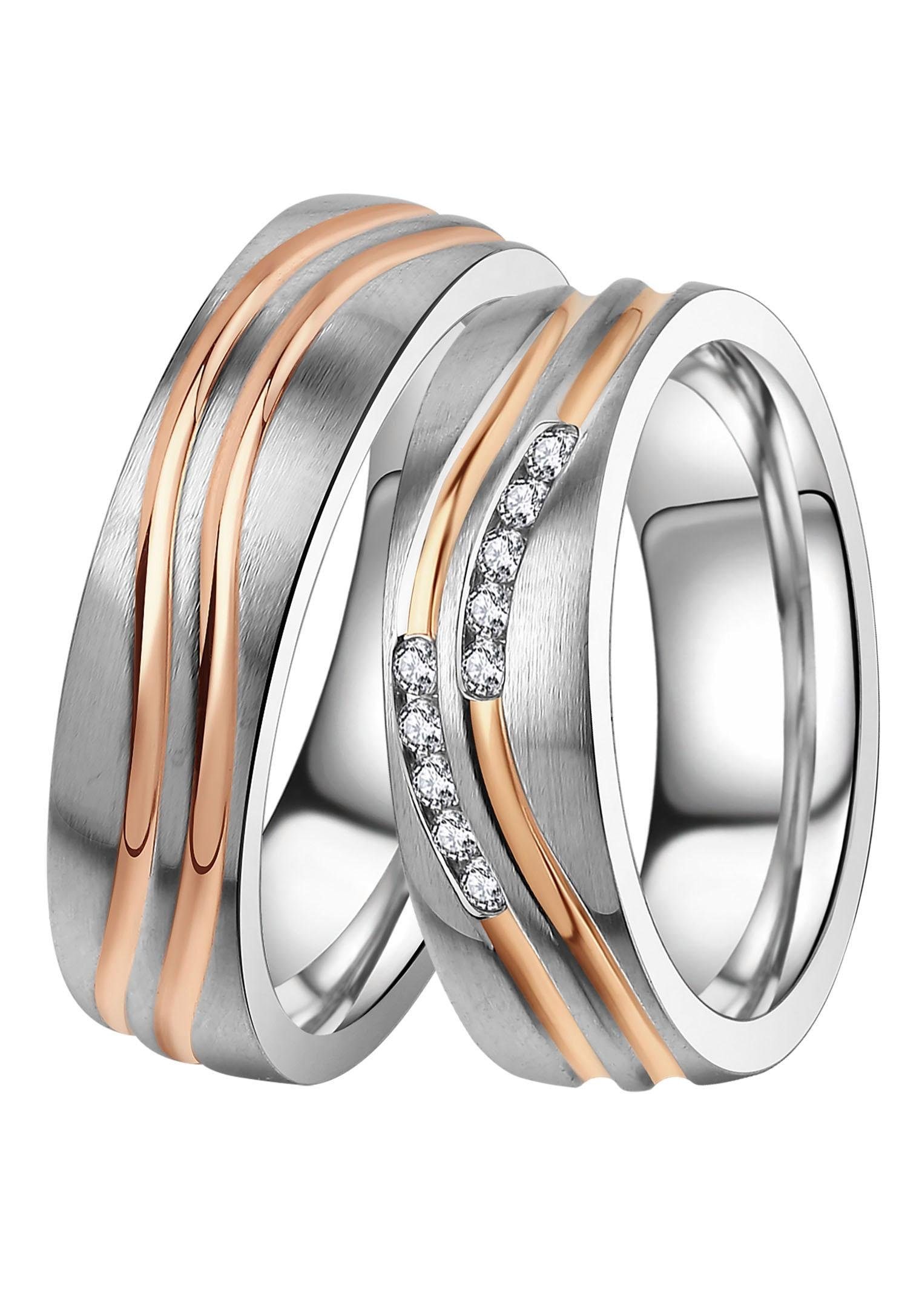 Trauring »Schmuck Geschenk Edelstahl Trauring Ehering Partnerring LIEBE«, Made in...