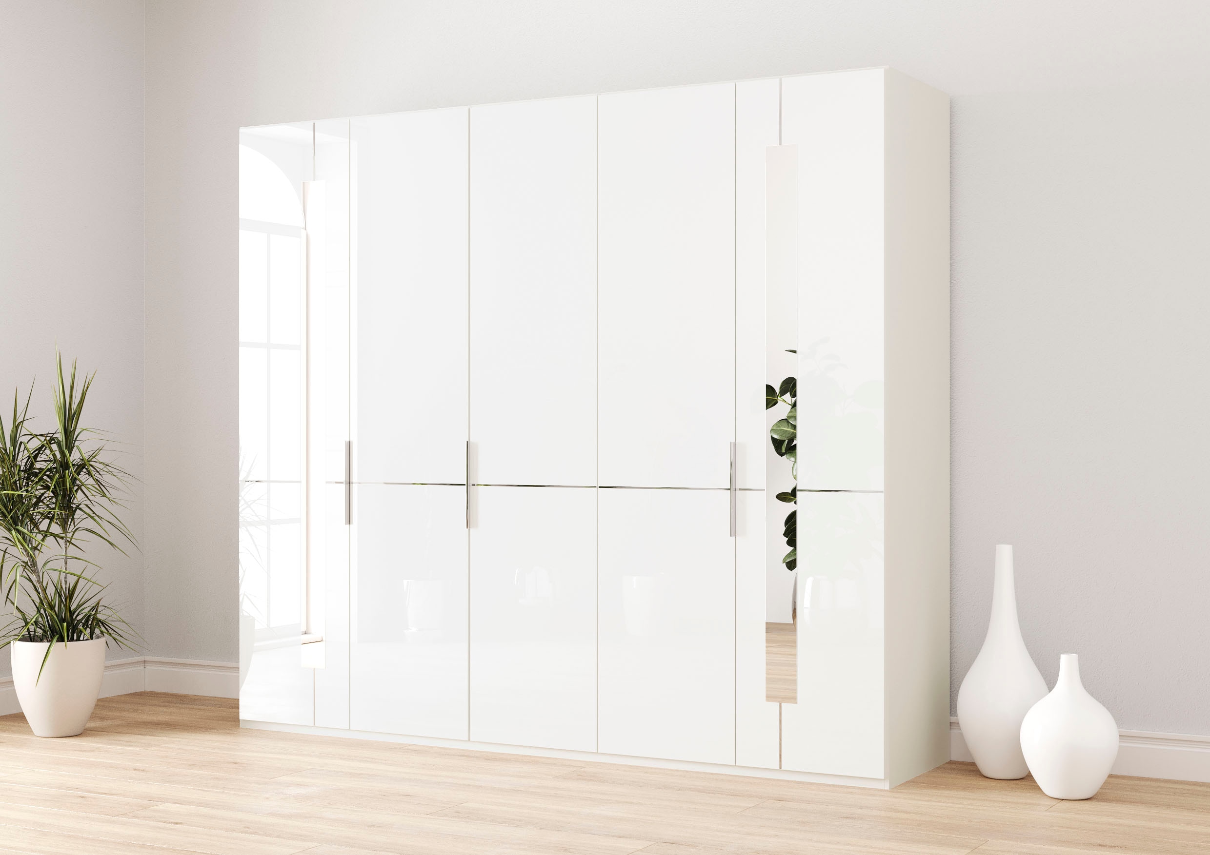 Musterring Kleiderschrank "Imola W" Einlegeböden und Kleiderstangen, mit Glastüren inklusive Zierspiegel