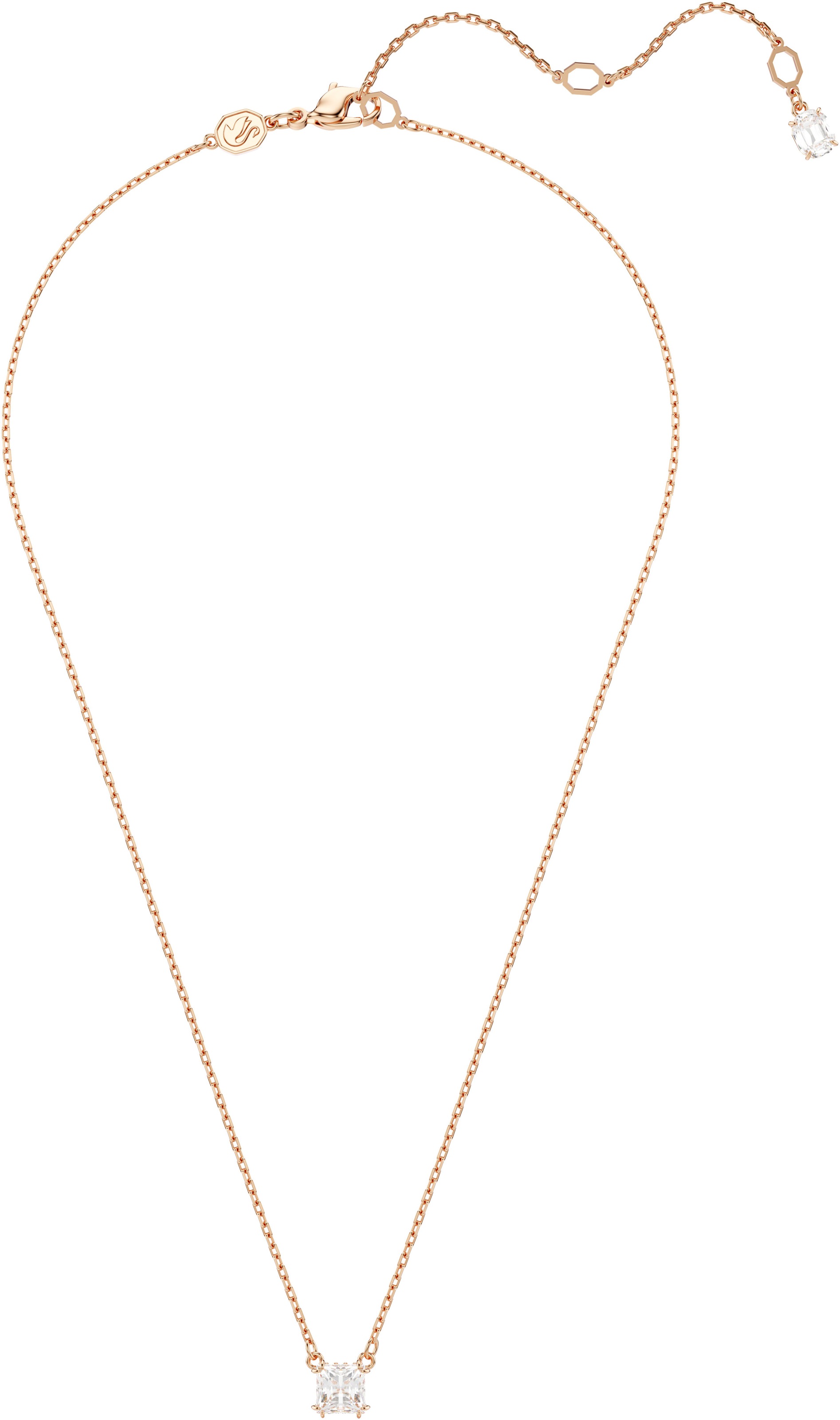 Swarovski Kette mit Anhänger »Stilla Square Attract, 5701903, 5701904«, mit Swarovski® Zirkonia (synth.)