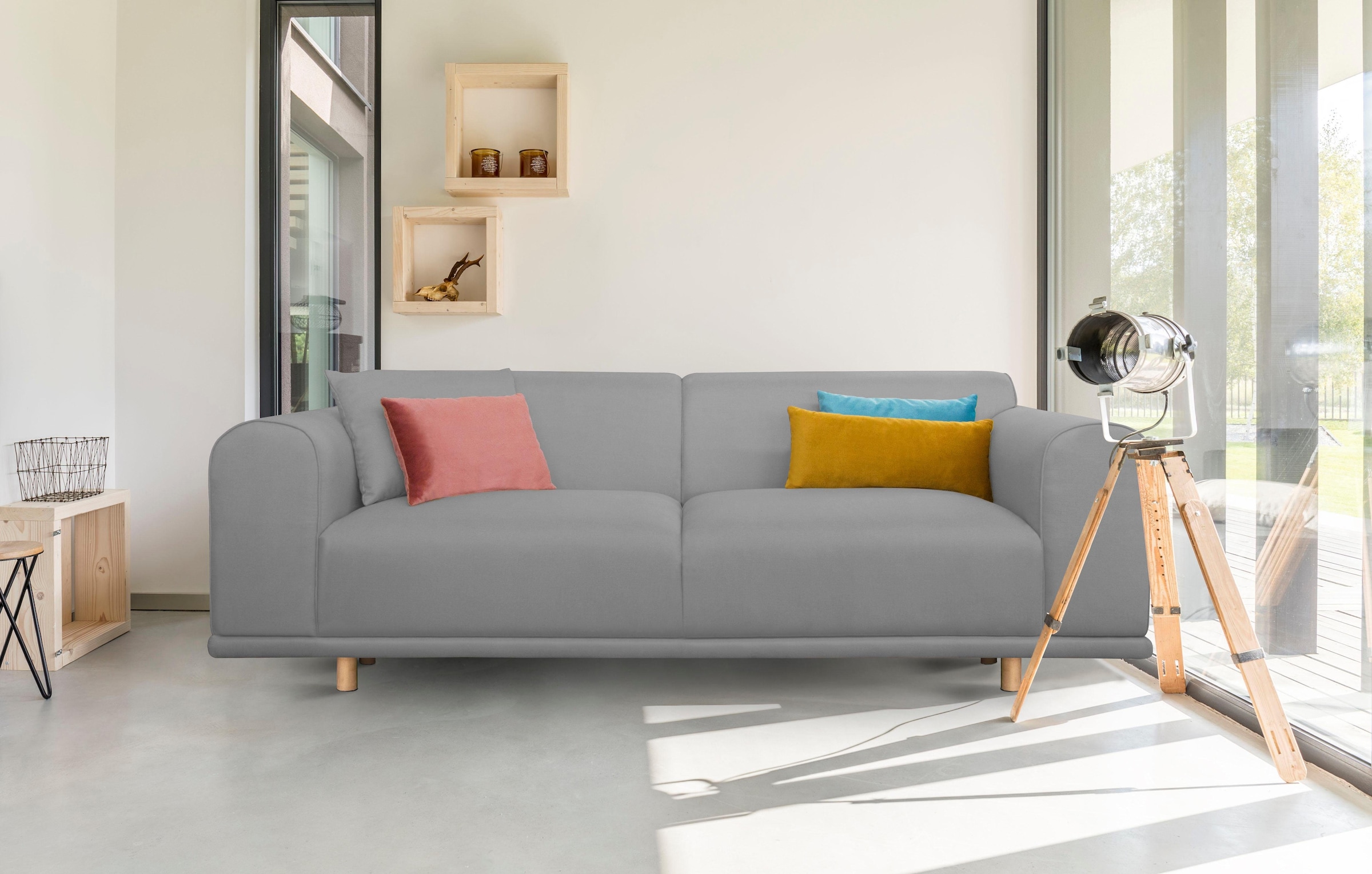 OTTO home 3-Sitzer "Maroon" in skandinavischem Design, mit losen Kissen günstig online kaufen