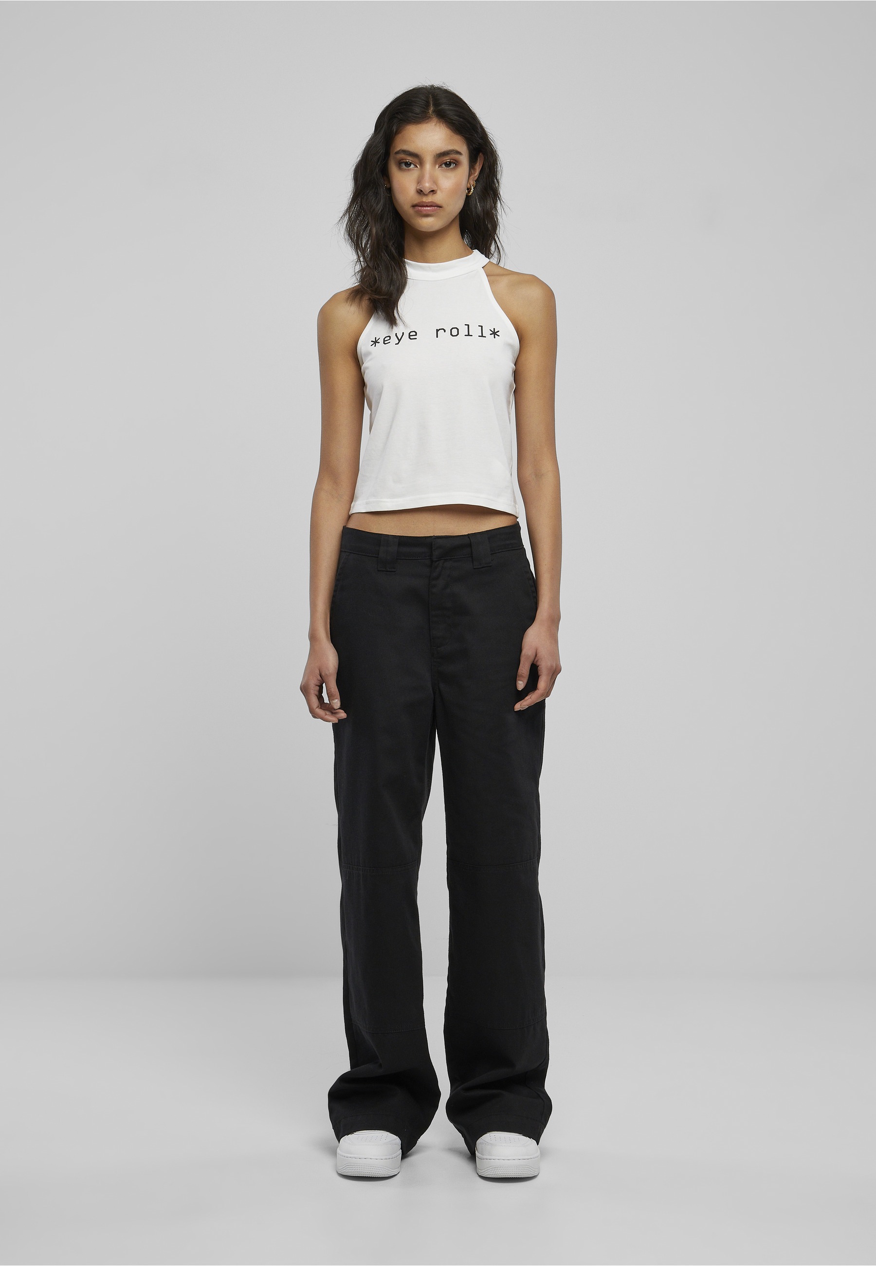 Miss Tee Muskelshirt »Miss Tee Damen Eye Roll Turtleneck Short Top« 1