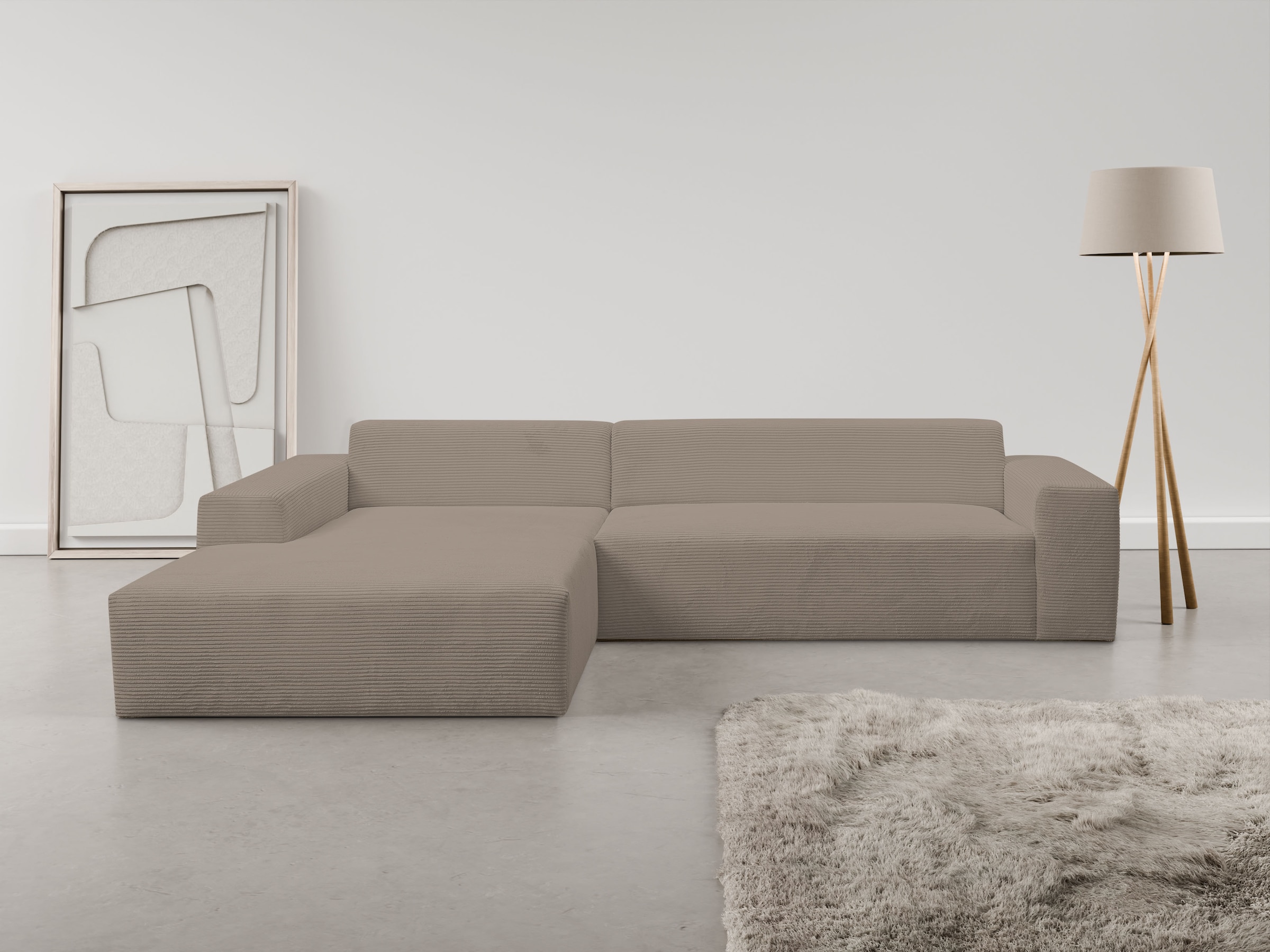 WERK2 Ecksofa "Zeus-XL, B/T: 311/210 cm, Mega-Sofa mit großer Sitztiefe, mo günstig online kaufen