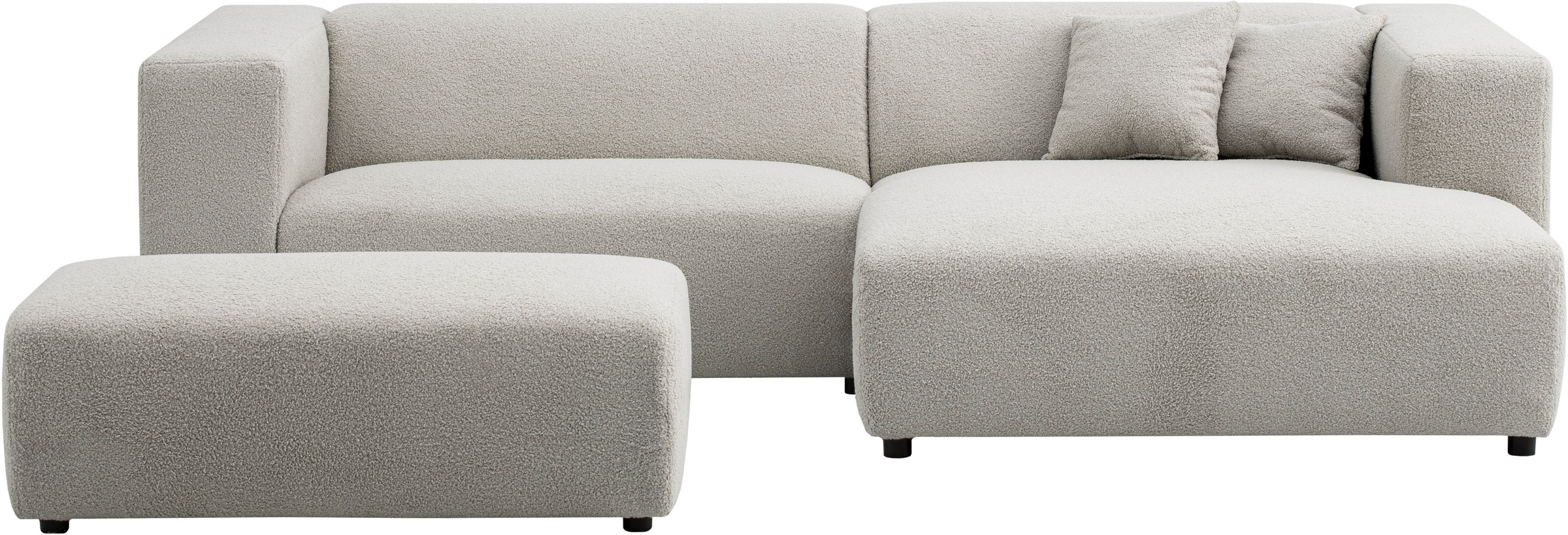 andas Polsterecke »BAKELS, Ecksofa-Set mit Hocker, L-Form mit Schlaffunktion«, Ecksofa-Set (incl. Hocker) im trendigen Megacord