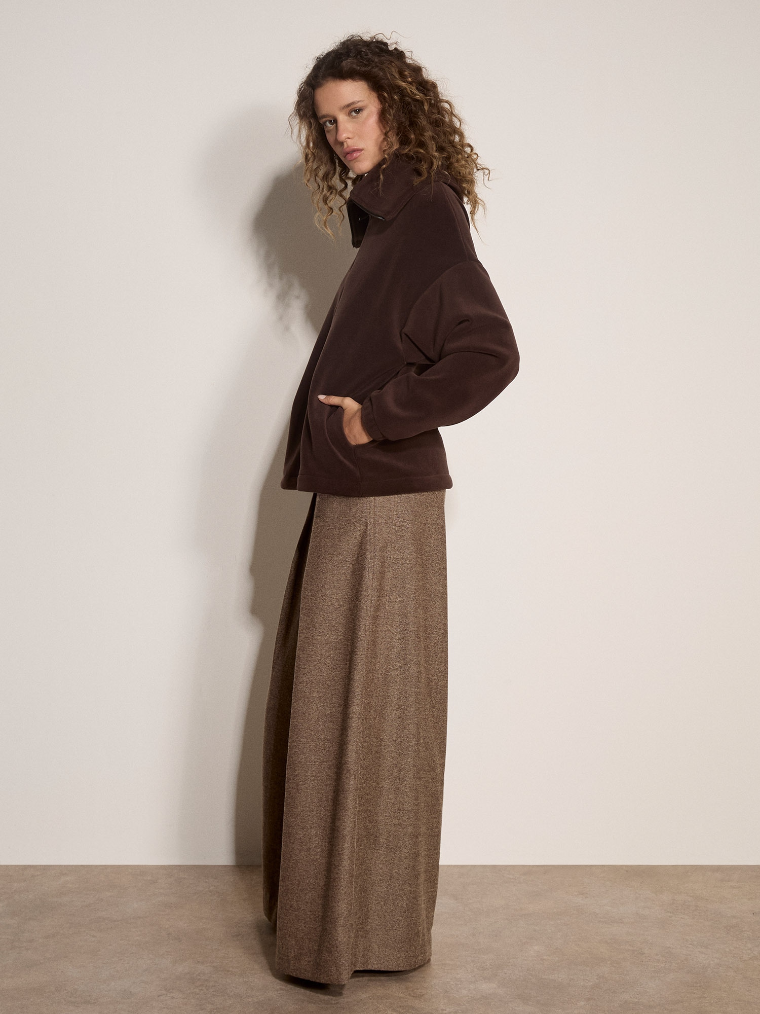 Apricot Rundhalspullover »Teddy-Borg-Fleece-Pullover« mit Trichterkragen
