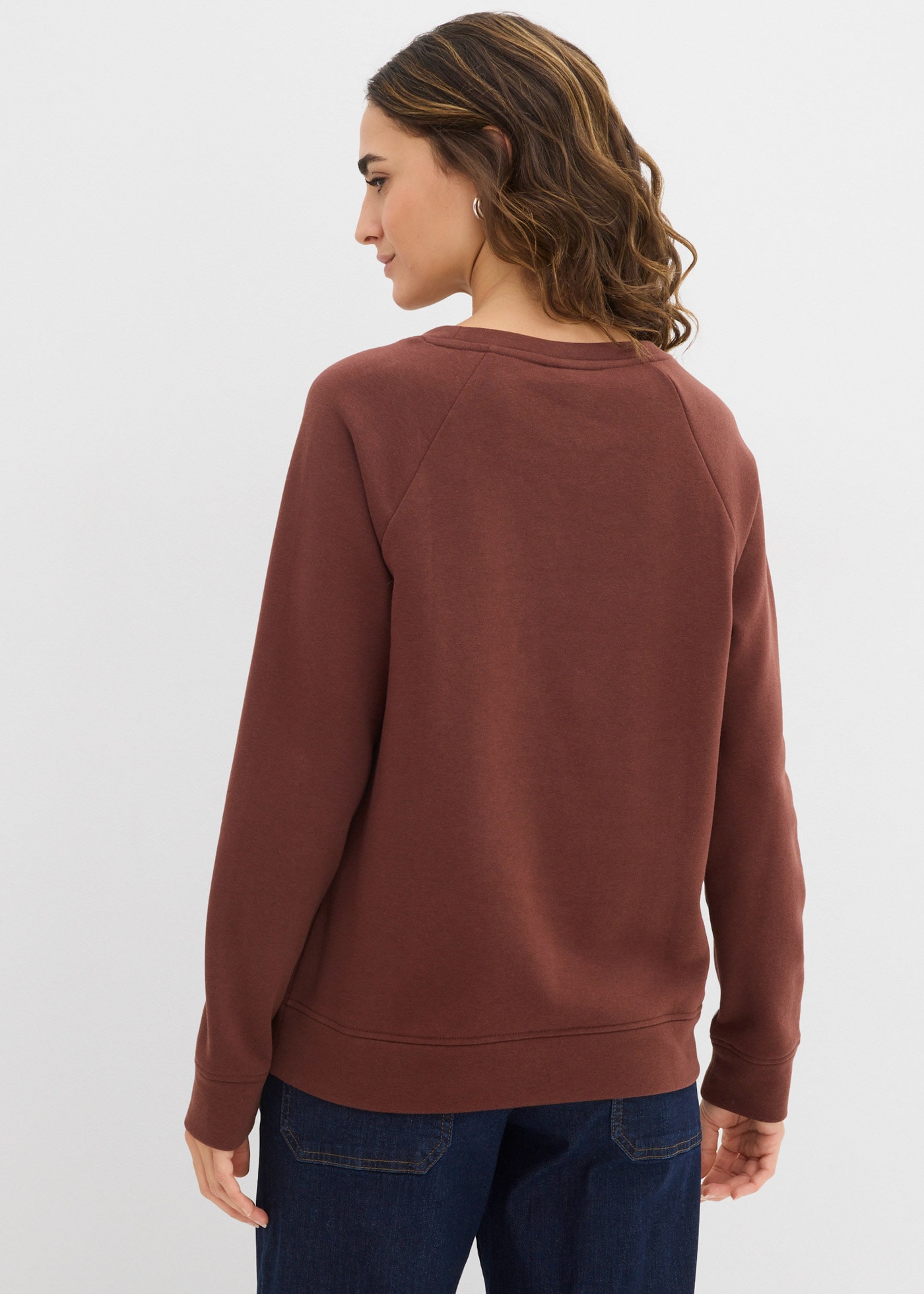 bonprix Sweatshirt »Sweatshirt«, klassischer Rundhalsausschnitt, bequeme Passform, ohne Verschluss
