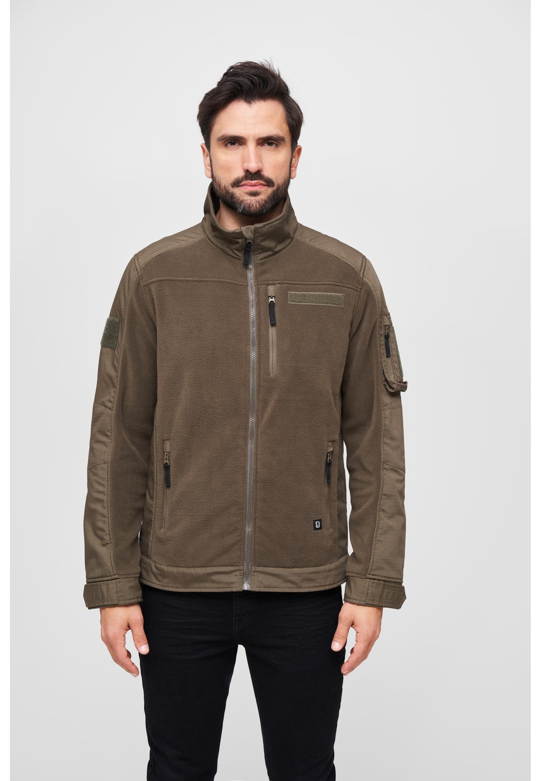 Brandit Allwetterjacke »Brandit Herren Fleecejacket Ripstop«, (1 St.), ohne Kapuze