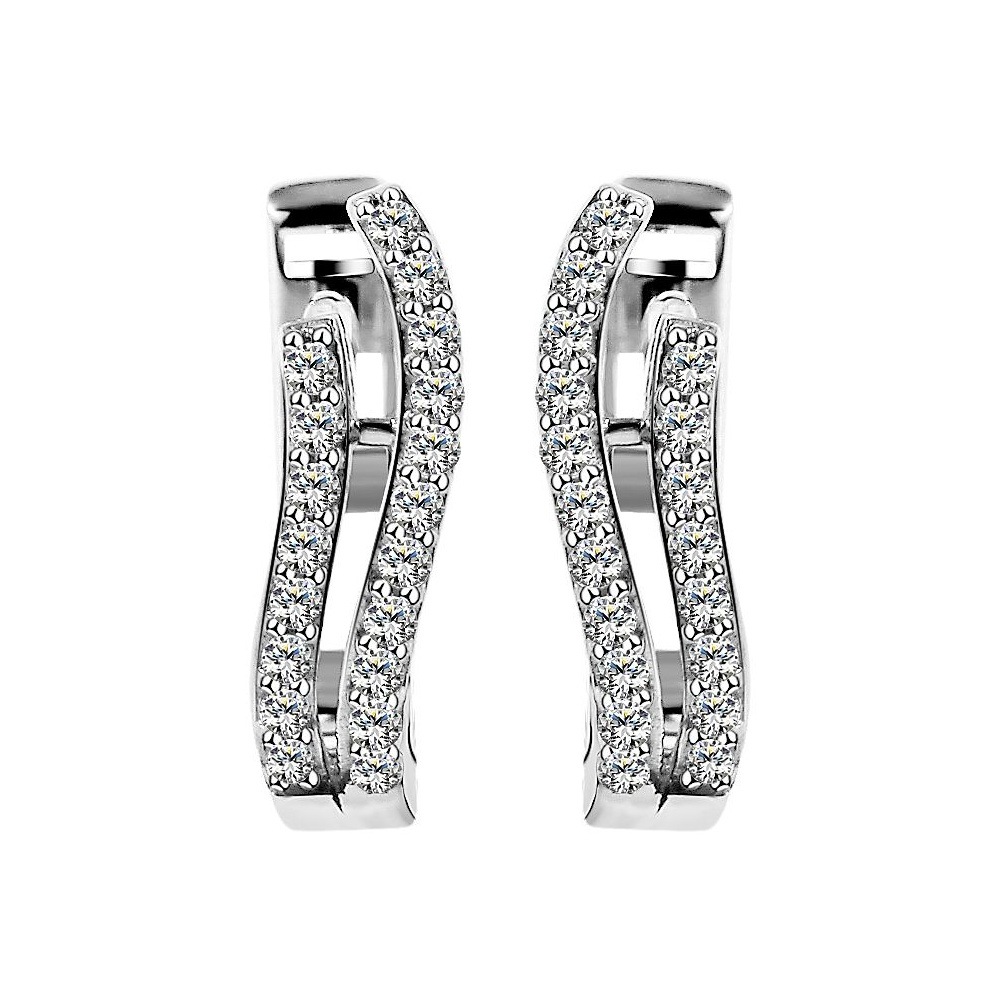 Adelia´s Klappcreolen »Damen Ohrringe – Klappcreole aus 333 Gold mit Zirkonia« Eine schöne Geschenkidee für jeden Anlass