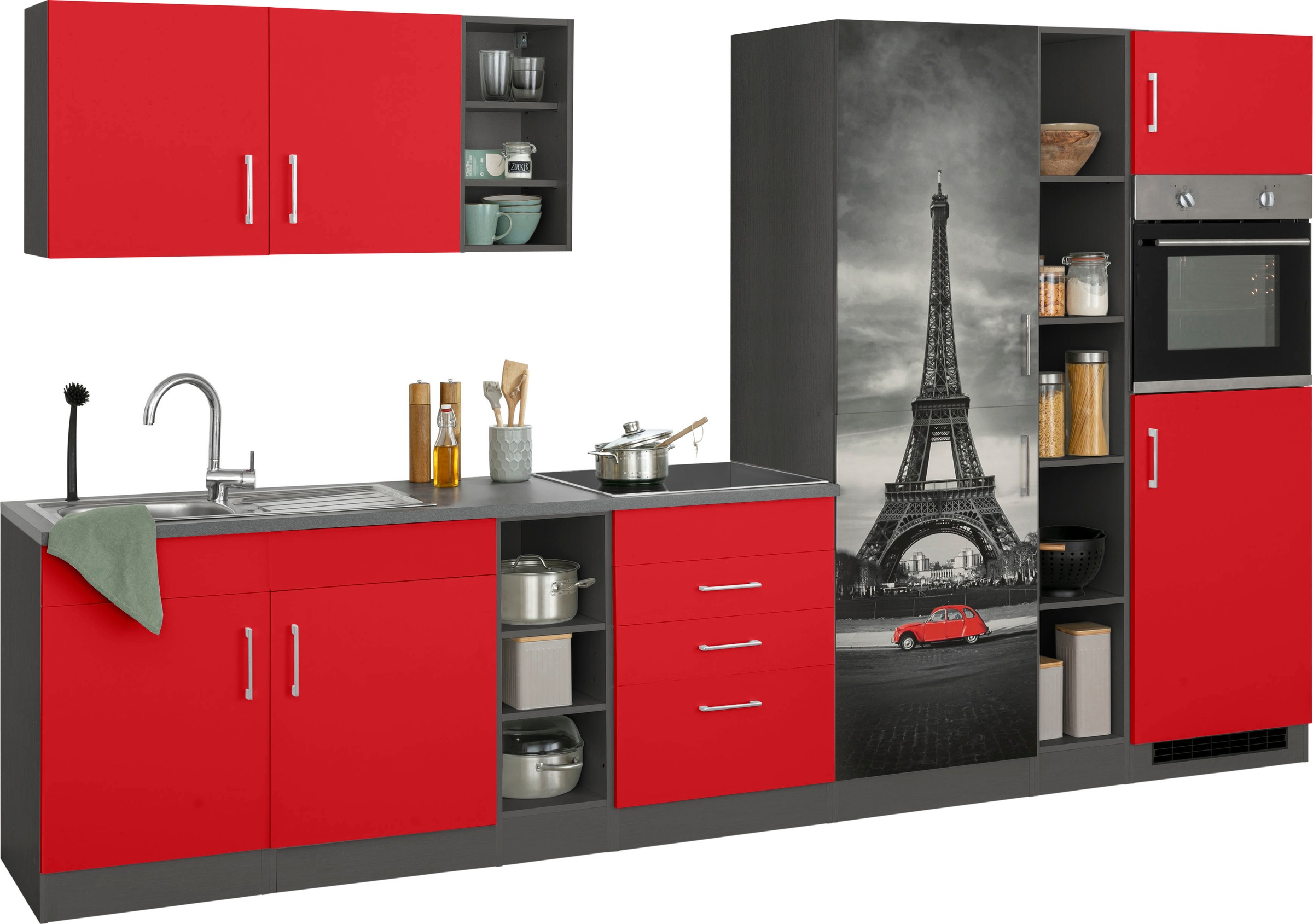 KOCHSTATION Küchenzeile "KS-Paris – Küchen mit einzigartigen Fotomotiven au günstig online kaufen