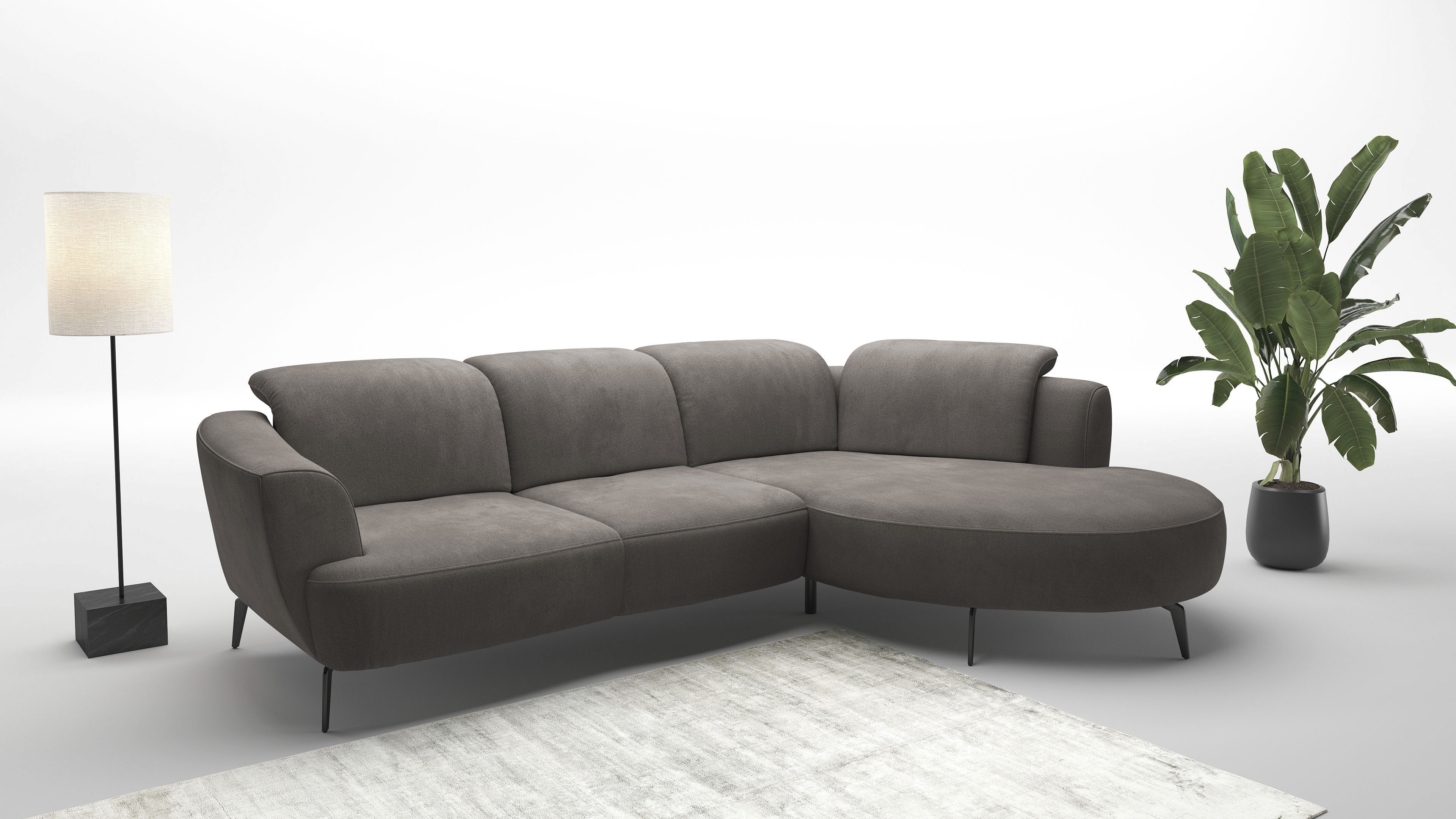 sit&more Ecksofa "Zoe" ink.Sitztiefenverstellung, wahlweise mit Kopfteilverstellung