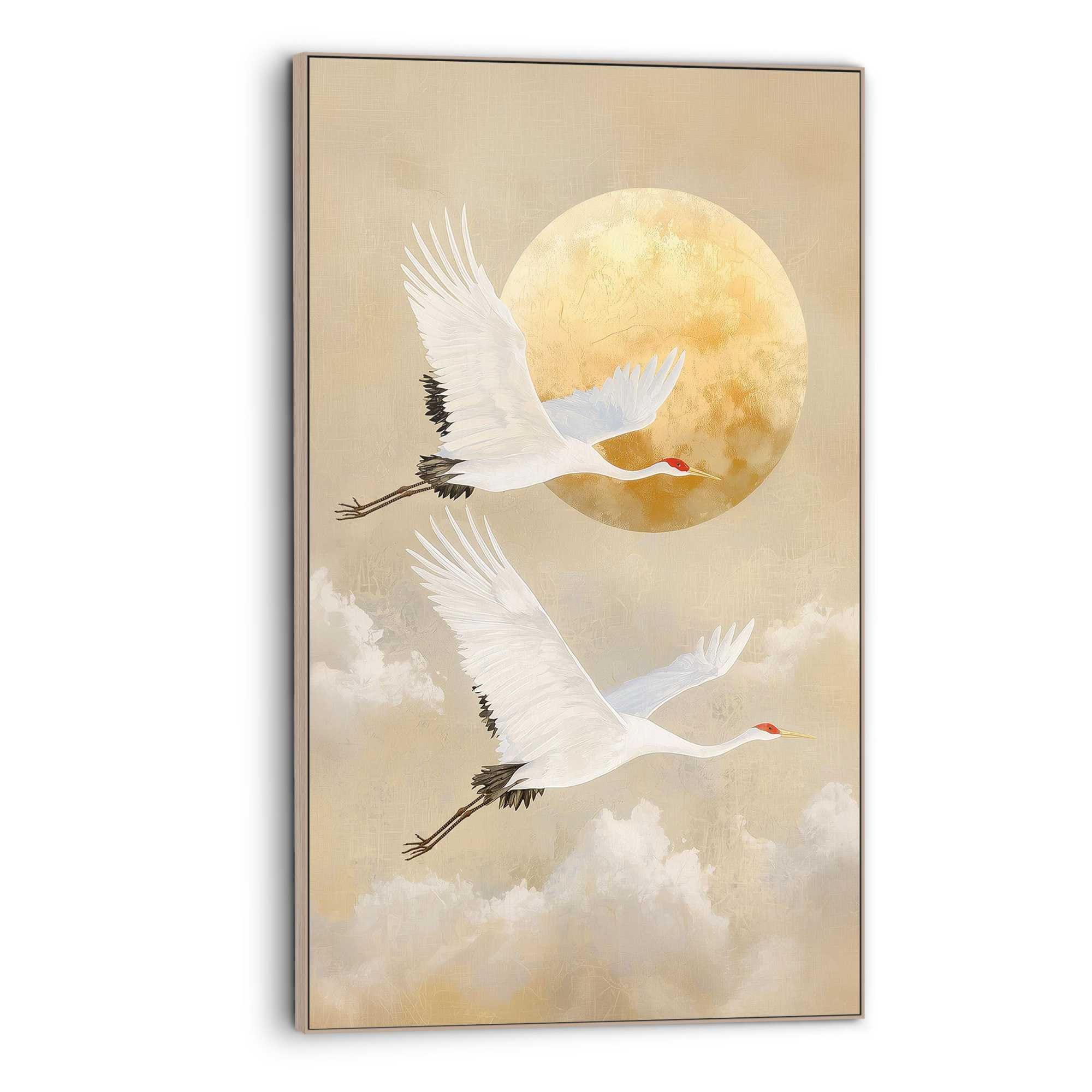 Reinders Wandbild "Vögel im Mondlicht", Wohnzimmer - Braun - MDF - Tiere - günstig online kaufen