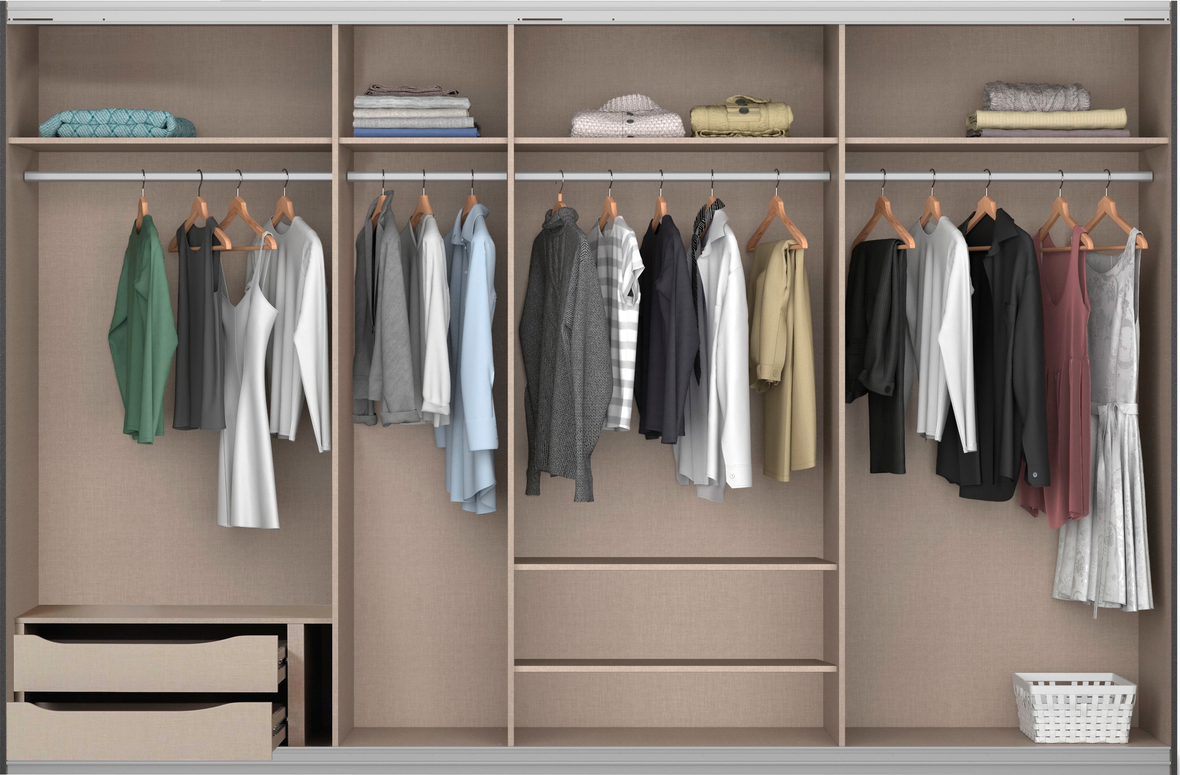 Thumbnail - rauch Schwebetürenschrank "Kleiderschrank Schrank Garderobe ORACLE mit Spiegelfront", inkl. Schubladen-Einsatz und extra...