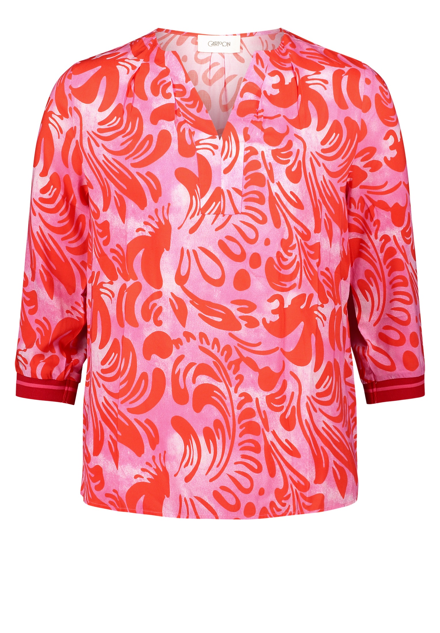 Cartoon Schlupfbluse »Damen mit Rippbündchen«