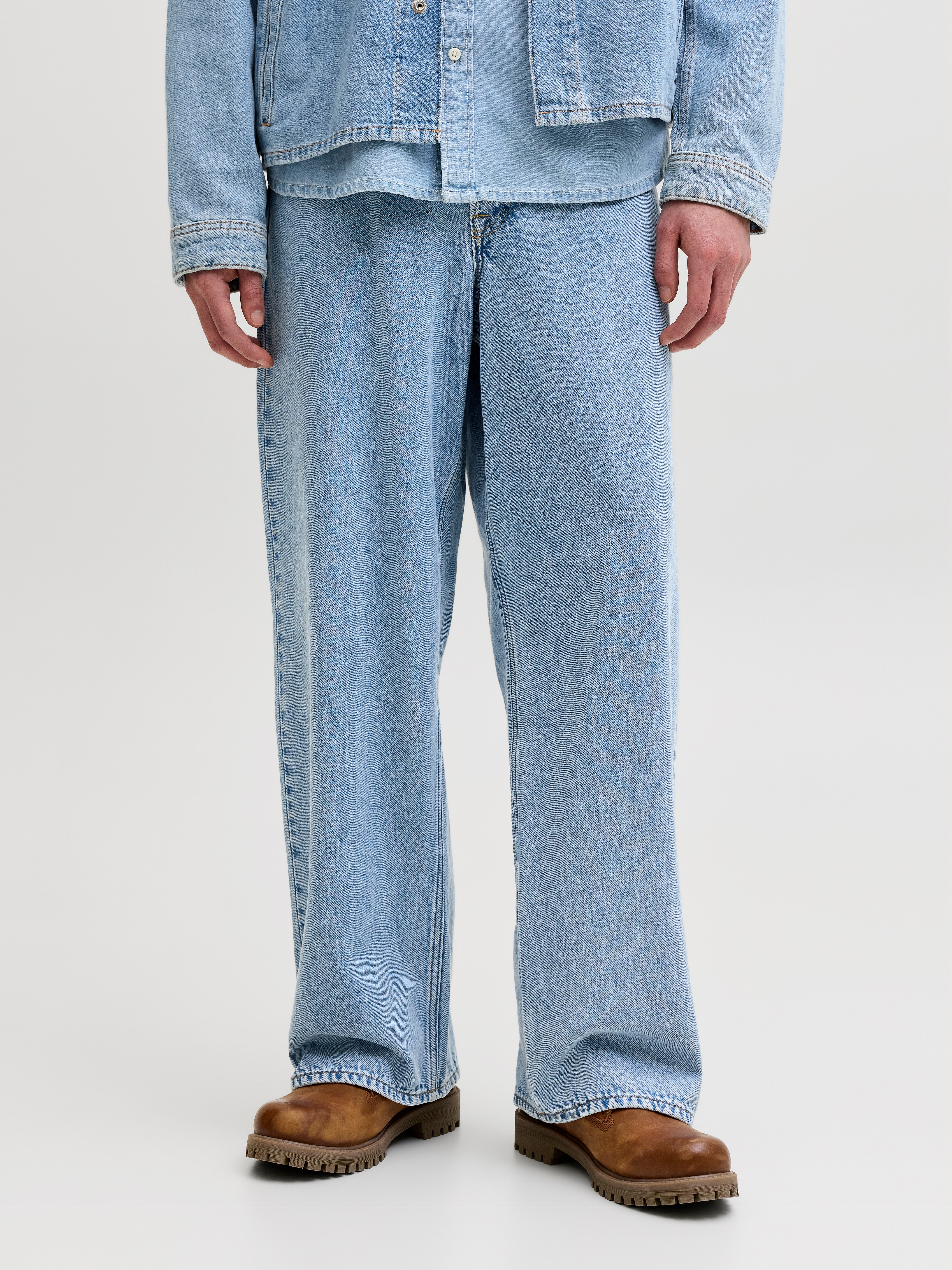 Jack & Jones Weite Jeans "JJIDAVE JJJAX AKM 165 LN" Baumwolle