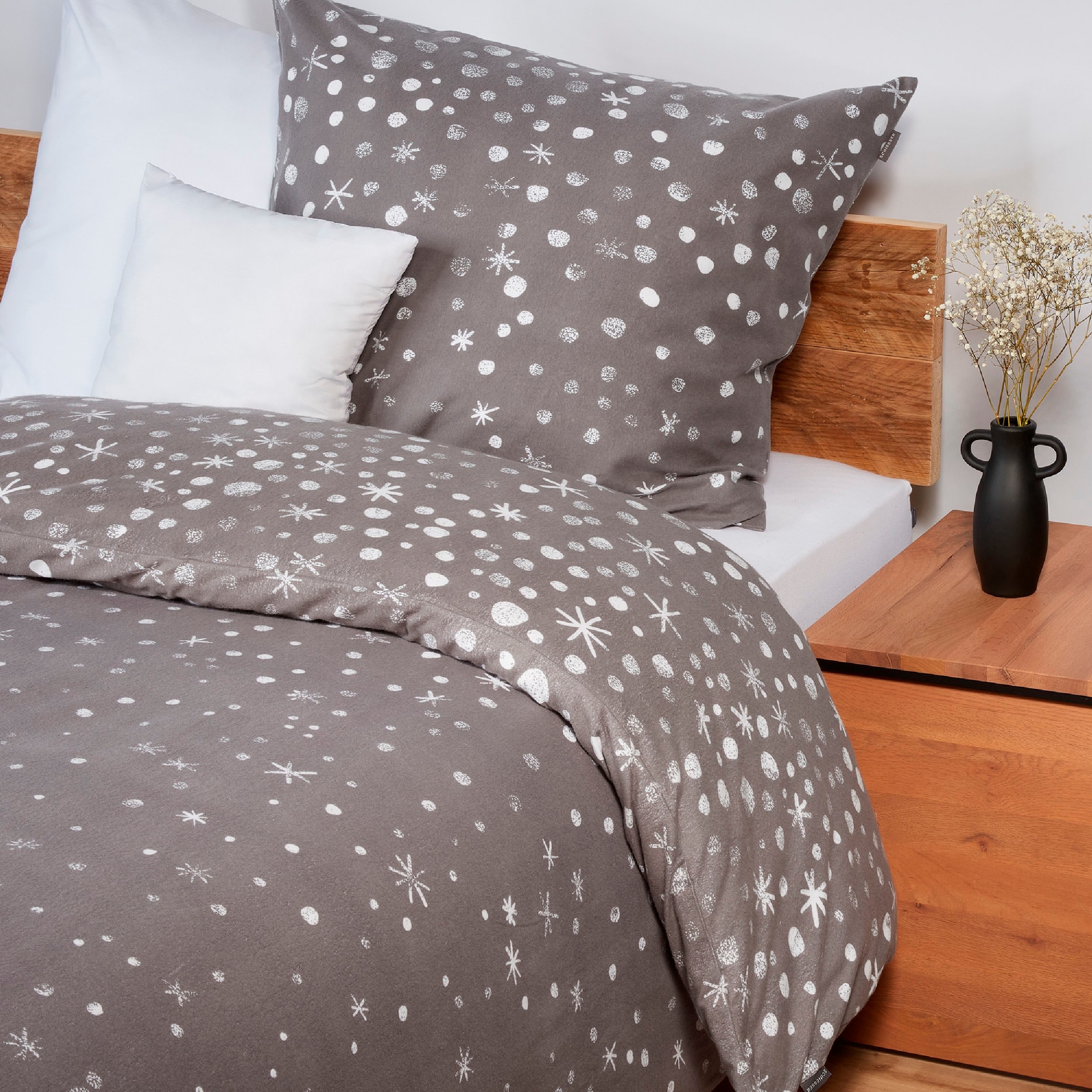 Schiesser Bettwäsche "Runa aus weicher Baumwolle mit coolem Winter-Print" 2 günstig online kaufen