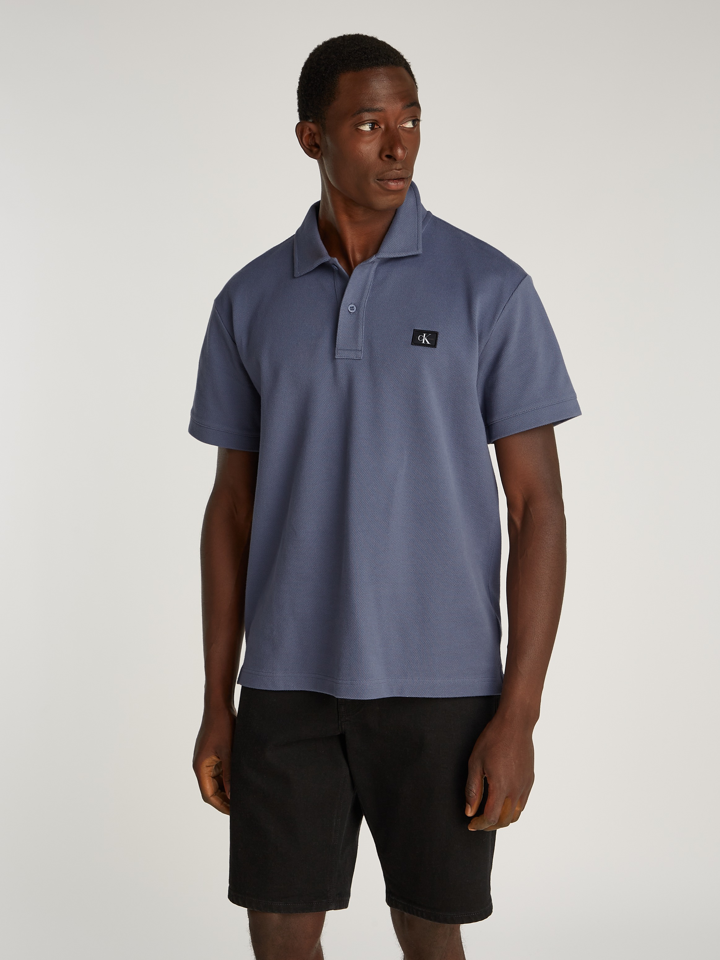 Calvin Klein Jeans Poloshirt "WOVEN LABEL POLO", Logodruck günstig online kaufen