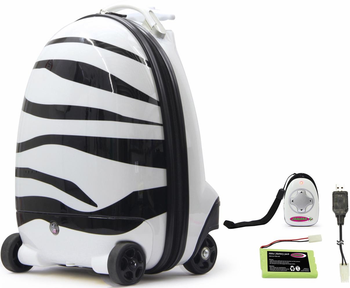 Jamara Kinderkoffer "Zebra", 4 Rollen, mit 2,4 GHz Fernsteuerung