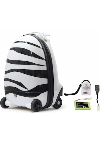 Kinderkoffer »Zebra«, 4 Rollen, mit 2,4 GHz Fernsteuerung