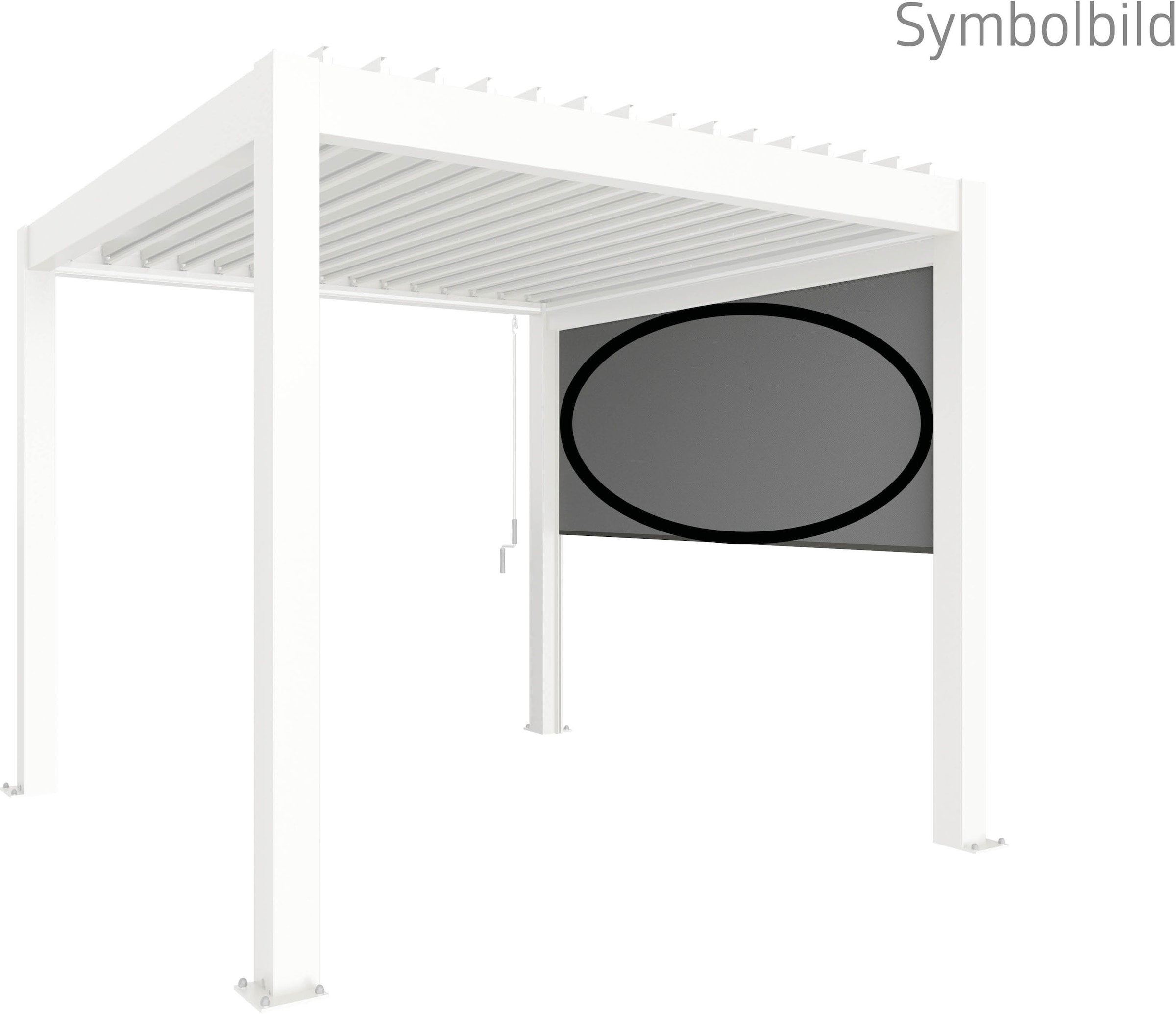 Biohort Rollo "für Pergola, weiß, verschiedene Größen" Lichtschutz Blendsch günstig online kaufen