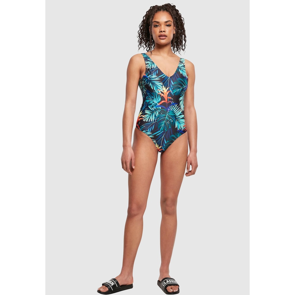 URBAN CLASSICS Monokini »Urban Classics Damen Ladies High Leg Pattern Swimsuit«