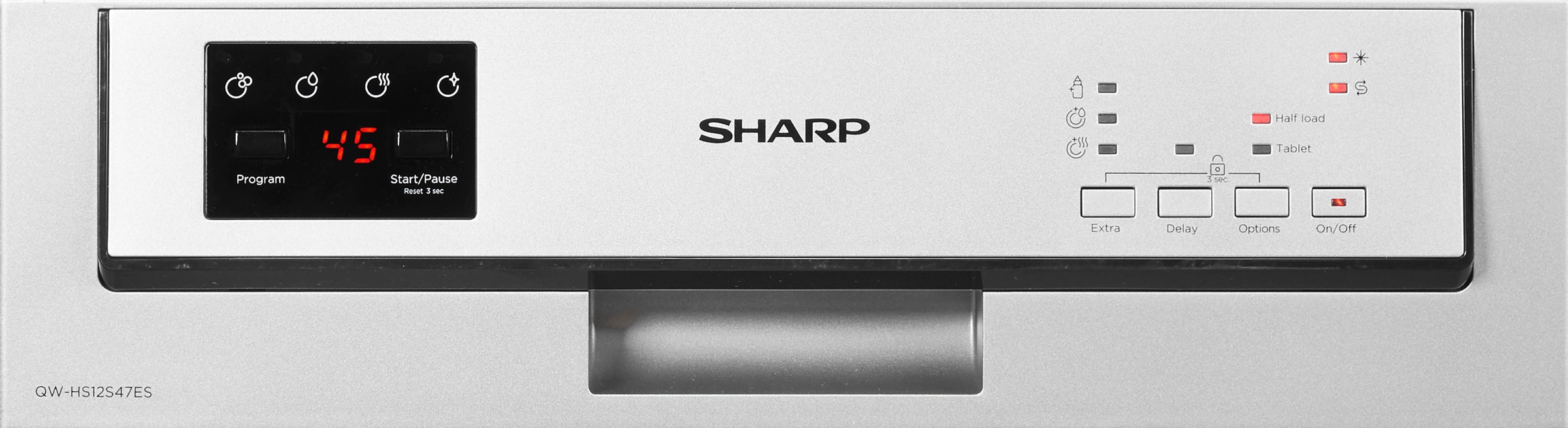 Sharp teilintegrierbarer Geschirrspüler, QW-HS12S47ES-DE, 11 Maßgedecke
