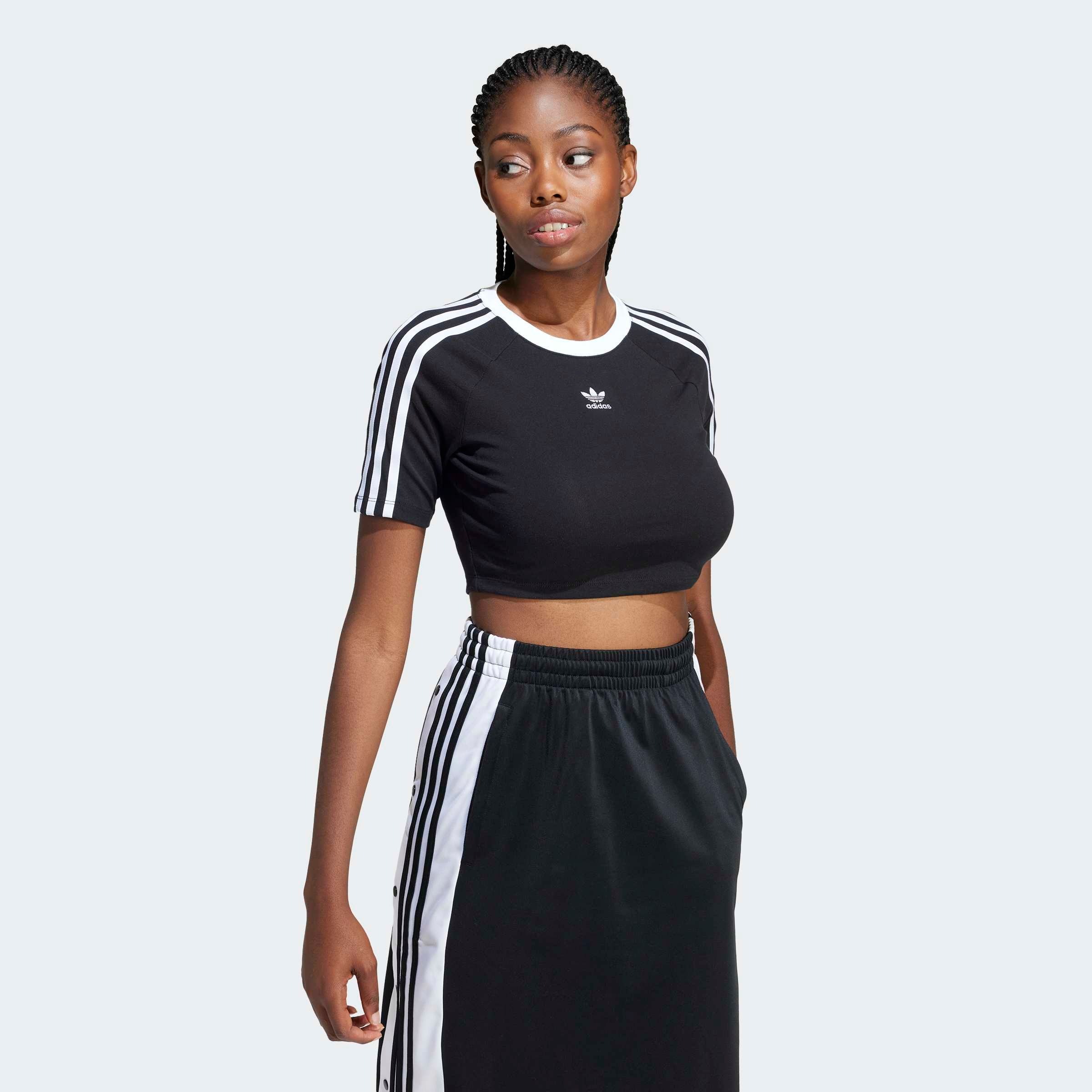adidas Originals "3 S BABY TEE" sportlicher Stil, cropped, mit drei Streifen, aus Baumwollmix