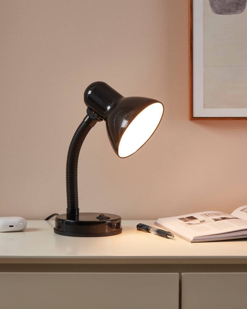 EGLO Tischleuchte »BASIC«, 1 flammig, Leuchtmittel E27 | Leuchtmittel wechselbar-ohne Leuchtmittel, Ø12,5 x H30 cm / exkl. 1 x E27 (je max. 40W) / Wippschalter