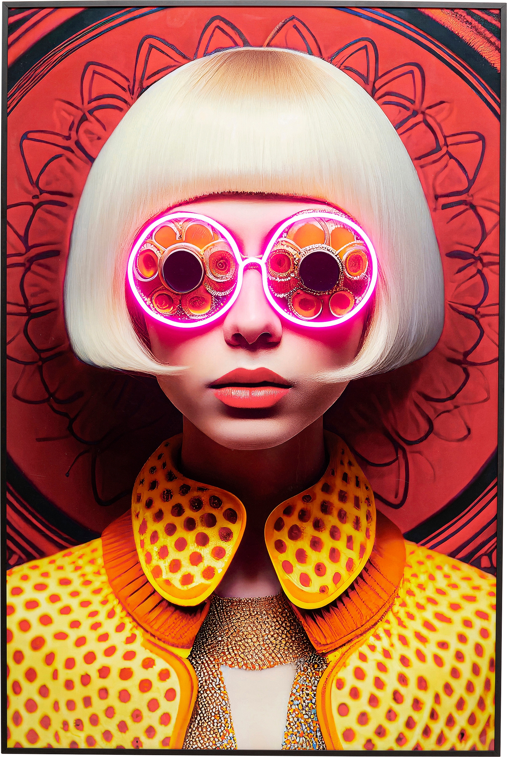 Kare Design LED-Bild "Bild Fancy Blonde Lady 120x80cm" günstig online kaufen