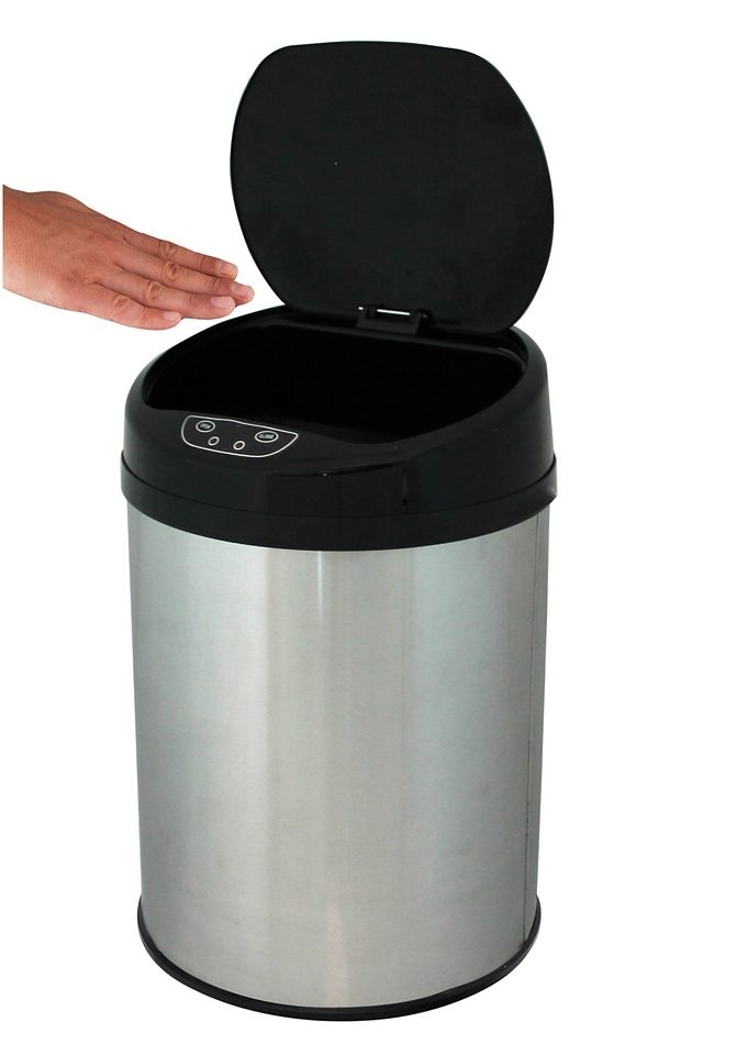 ECHTWERK Mülleimer »INOX BRUSHED«, 1 Behälter, Infrarot-Sensor, Korpus aus Edelstahl, Fassungsvermögen 9 Liter