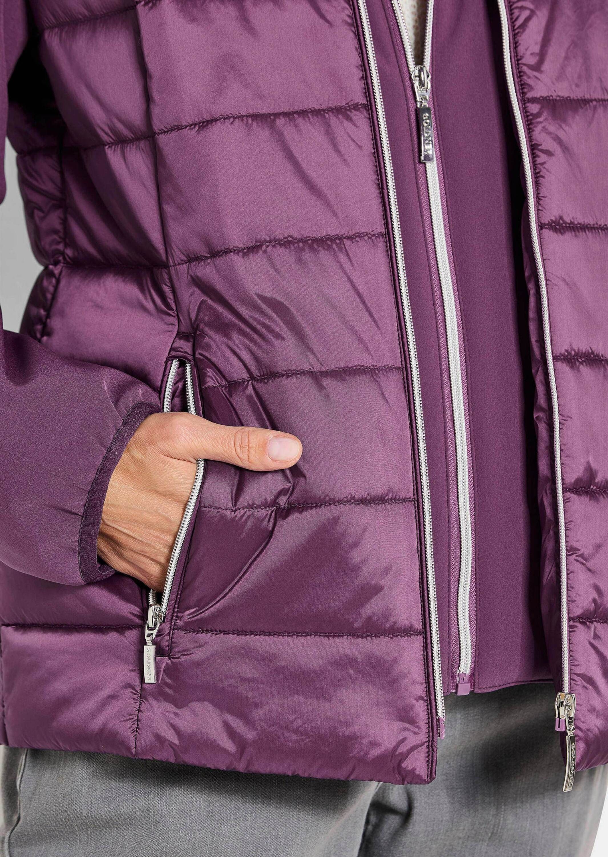 GOLDNER Kurzjacke »Kurzgröße Steppjacke mit Ärmeln aus Softshell«