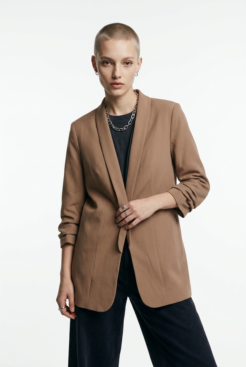 pieces "PCBOSELLA 3/4 BLAZER NOOS" Materialmix, regular fit