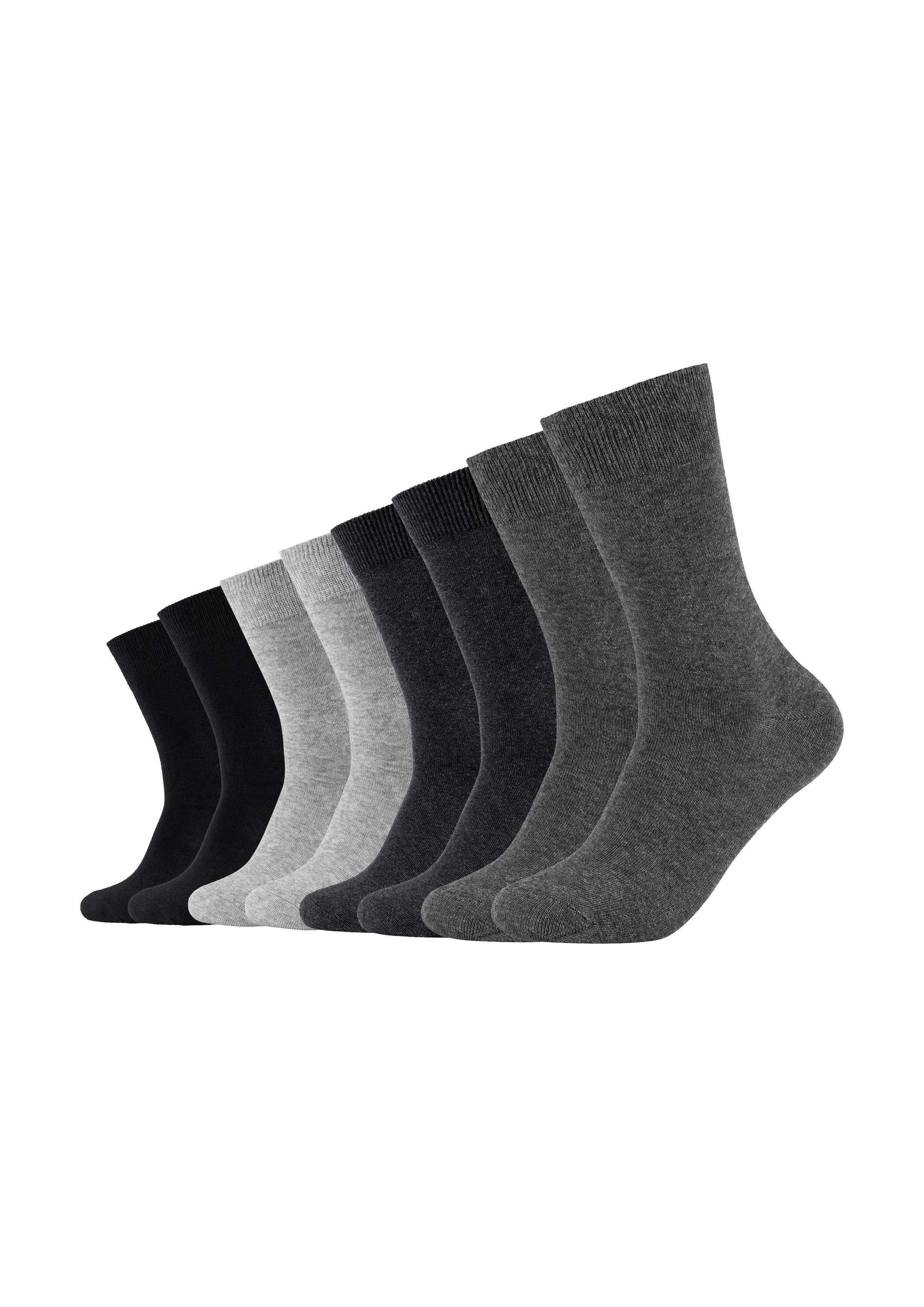 s.Oliver Socken »essentials« 8 Paar, 8 Stk. tlg. mit normaler Passform, mittelhoch bis zur halben Wade, formbeständig