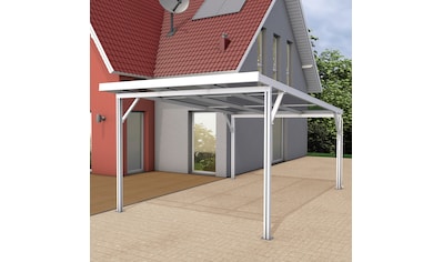 Einzelcarport »Premium«, Aluminium, 293,4 cm, weiß